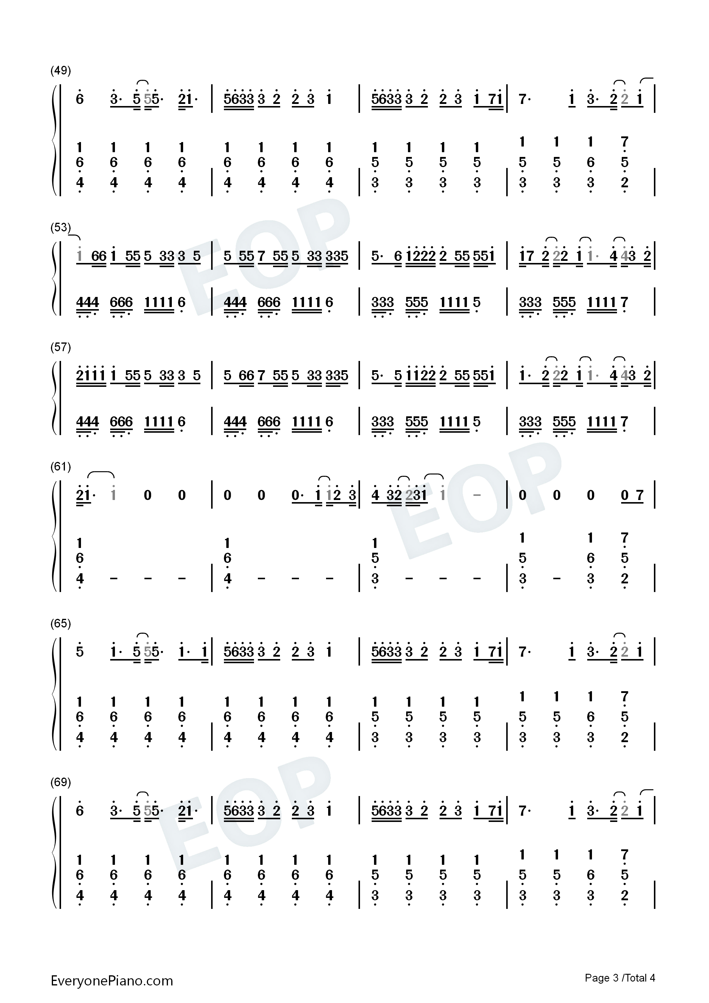 Nobodys_Love钢琴简谱_Maroon_5演唱