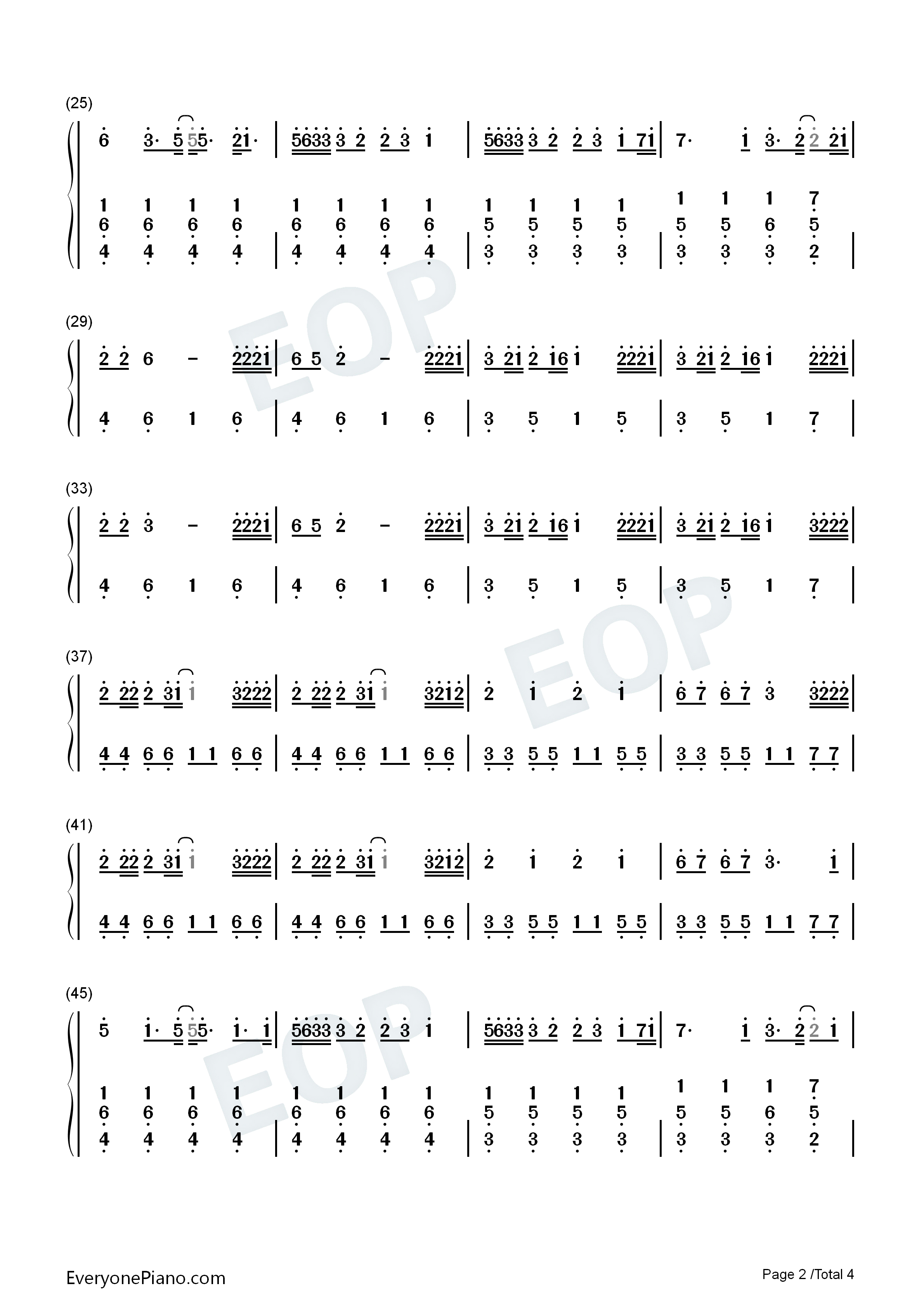 Nobodys_Love钢琴简谱_Maroon_5演唱