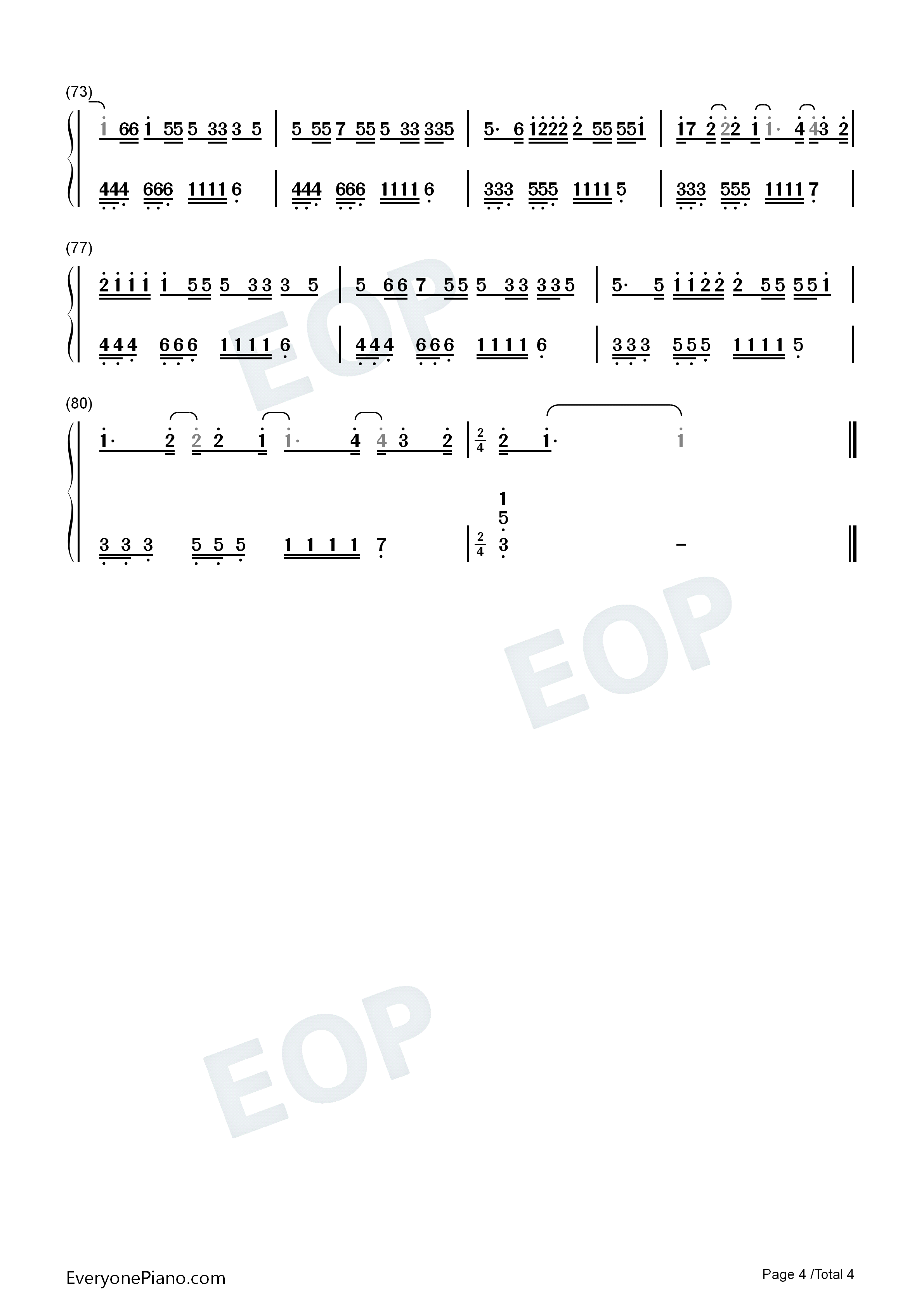 Nobodys_Love钢琴简谱_Maroon_5演唱