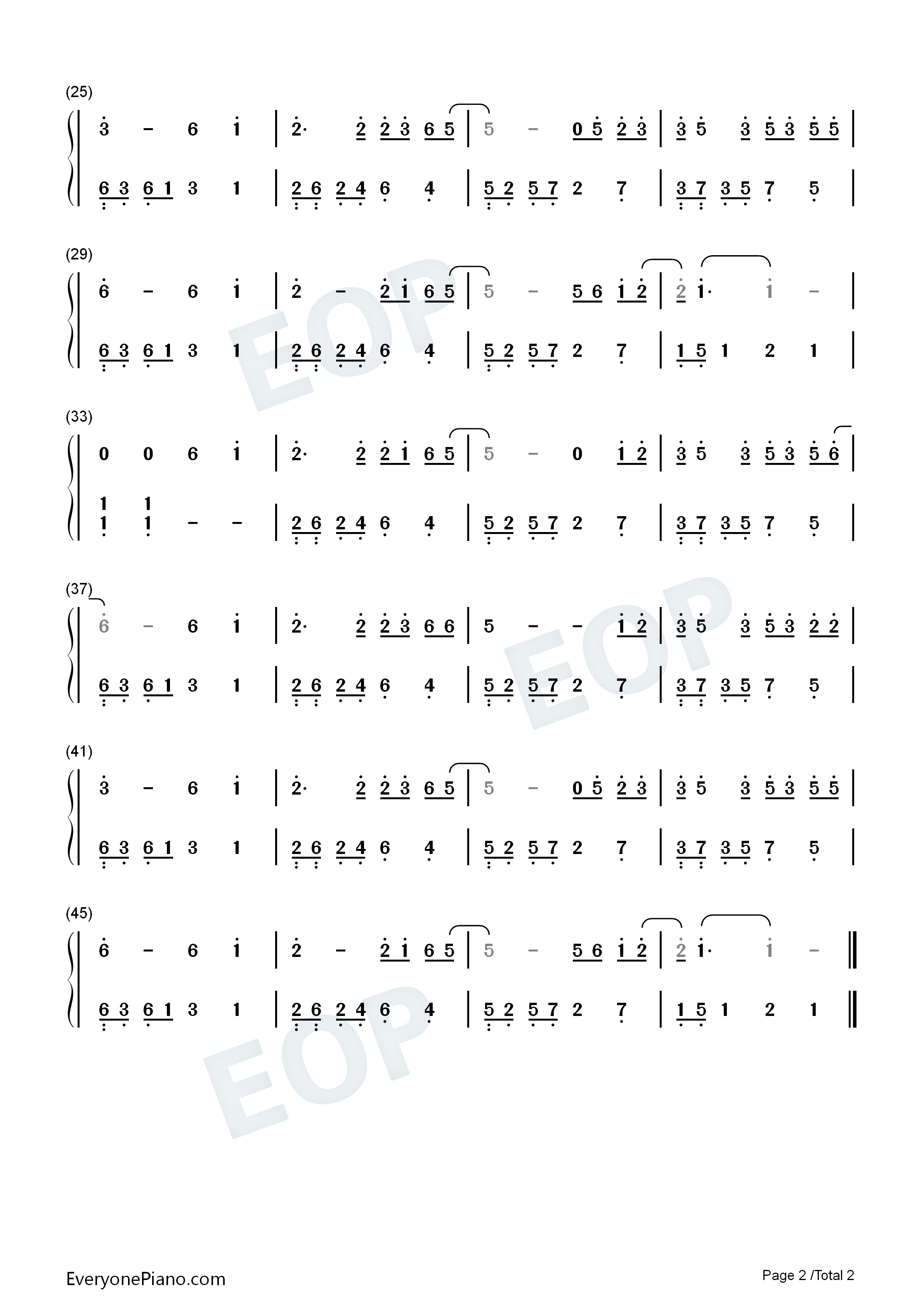 再度重相逢钢琴简谱_伍佰演唱