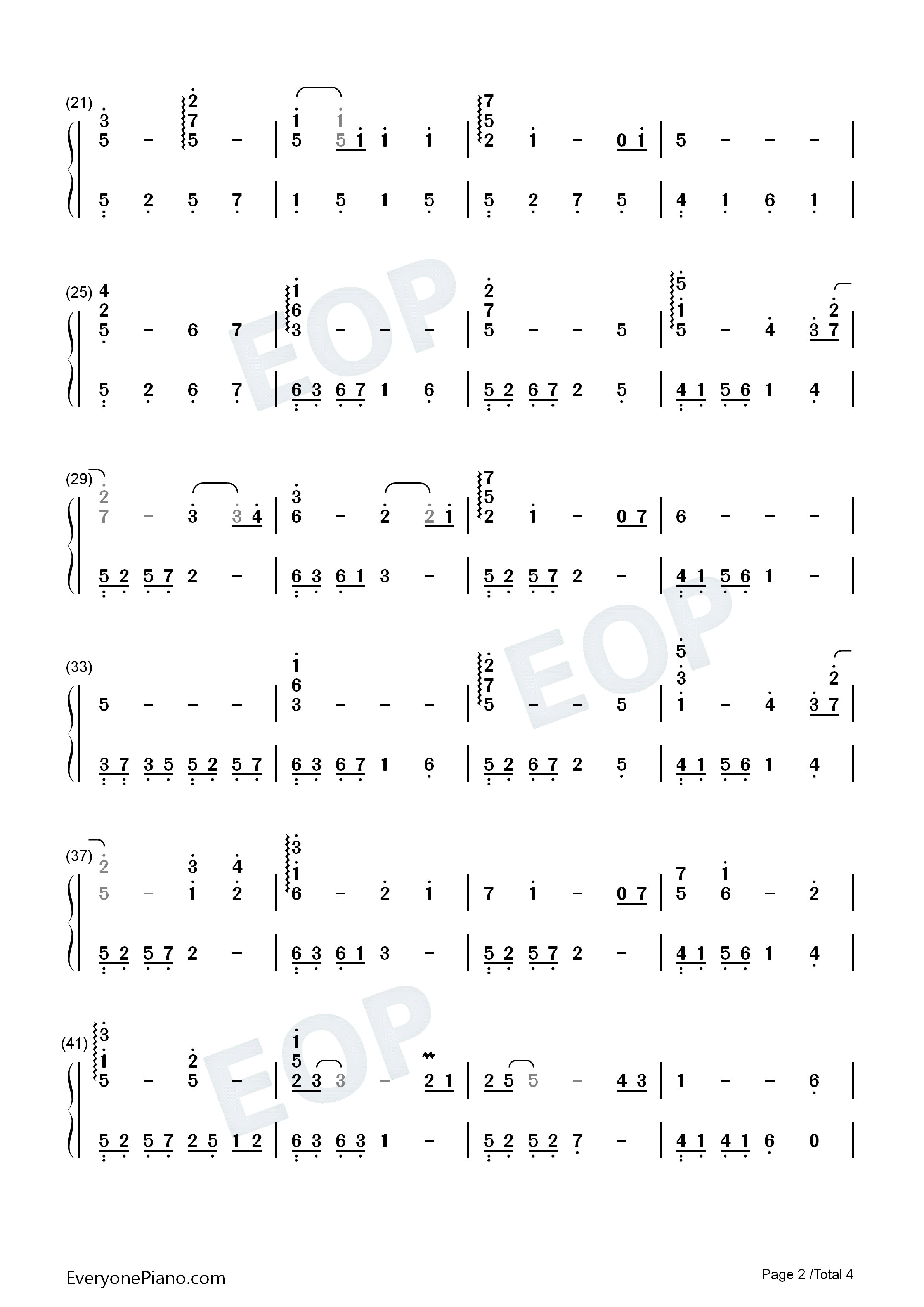 My_Heart_Will_Go_On钢琴简谱_Celine_Dion演唱