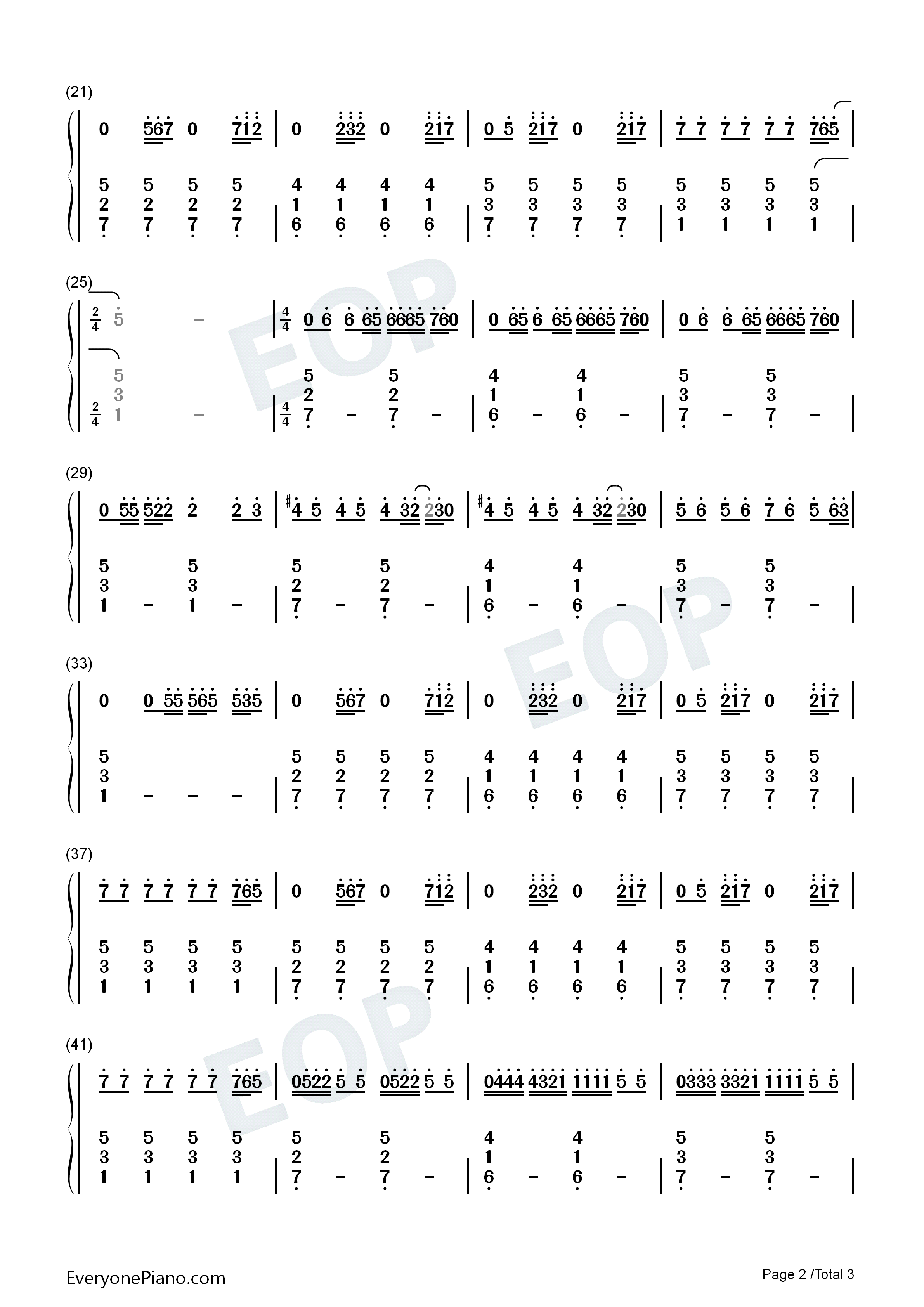 To_Be_Young钢琴简谱_Anne_Marie_Doja_Cat演唱