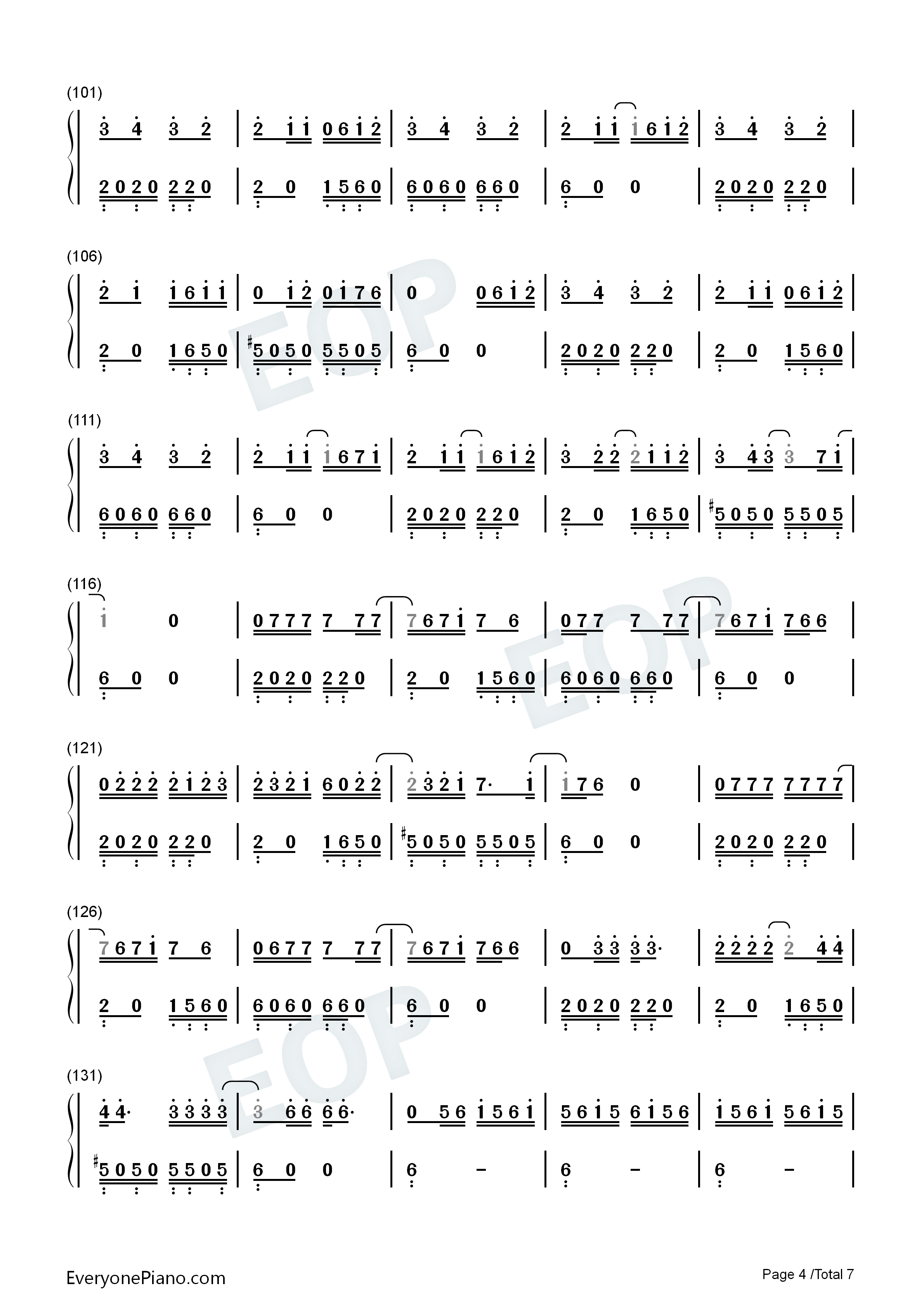 PLACEBO钢琴简谱_米津玄師_野田洋次郎演唱