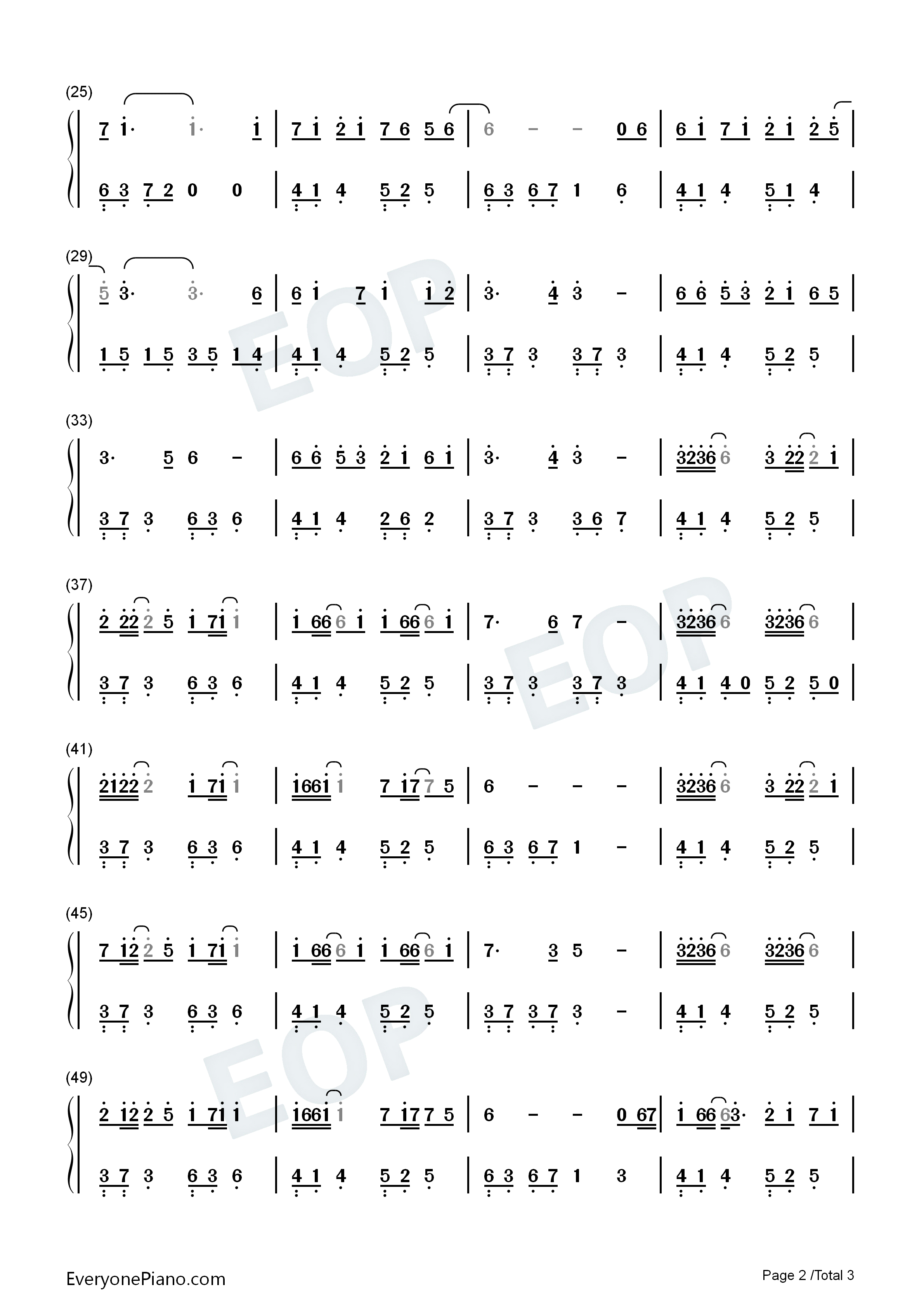 我读三千遍你钢琴简谱_小魂演唱