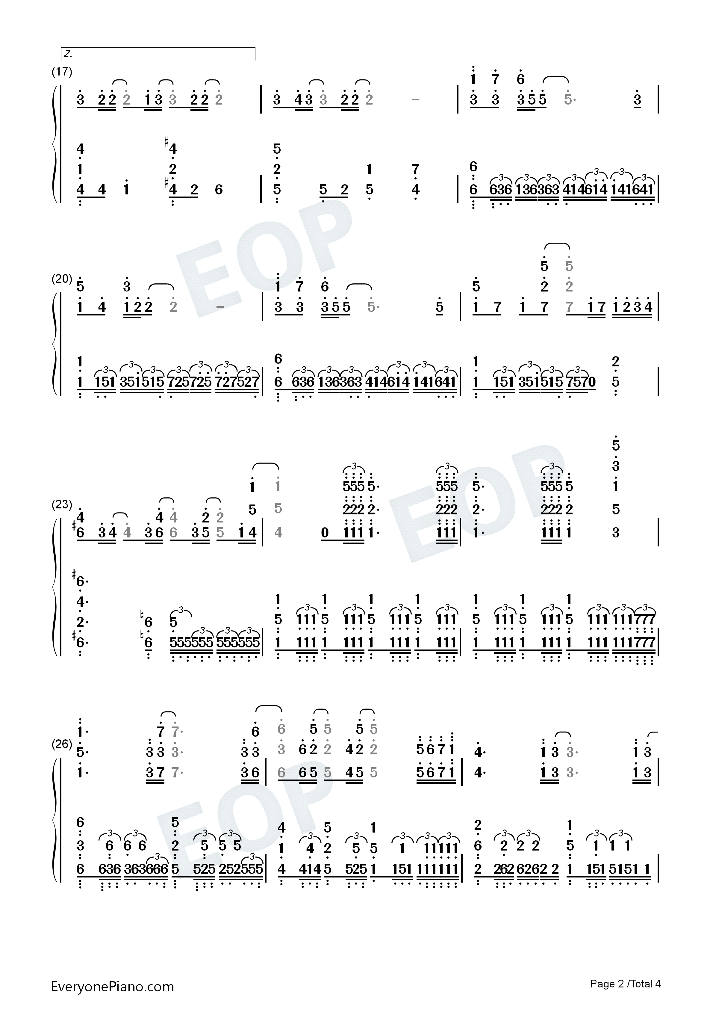 愈やしの歌钢琴简谱_田村由香里演唱