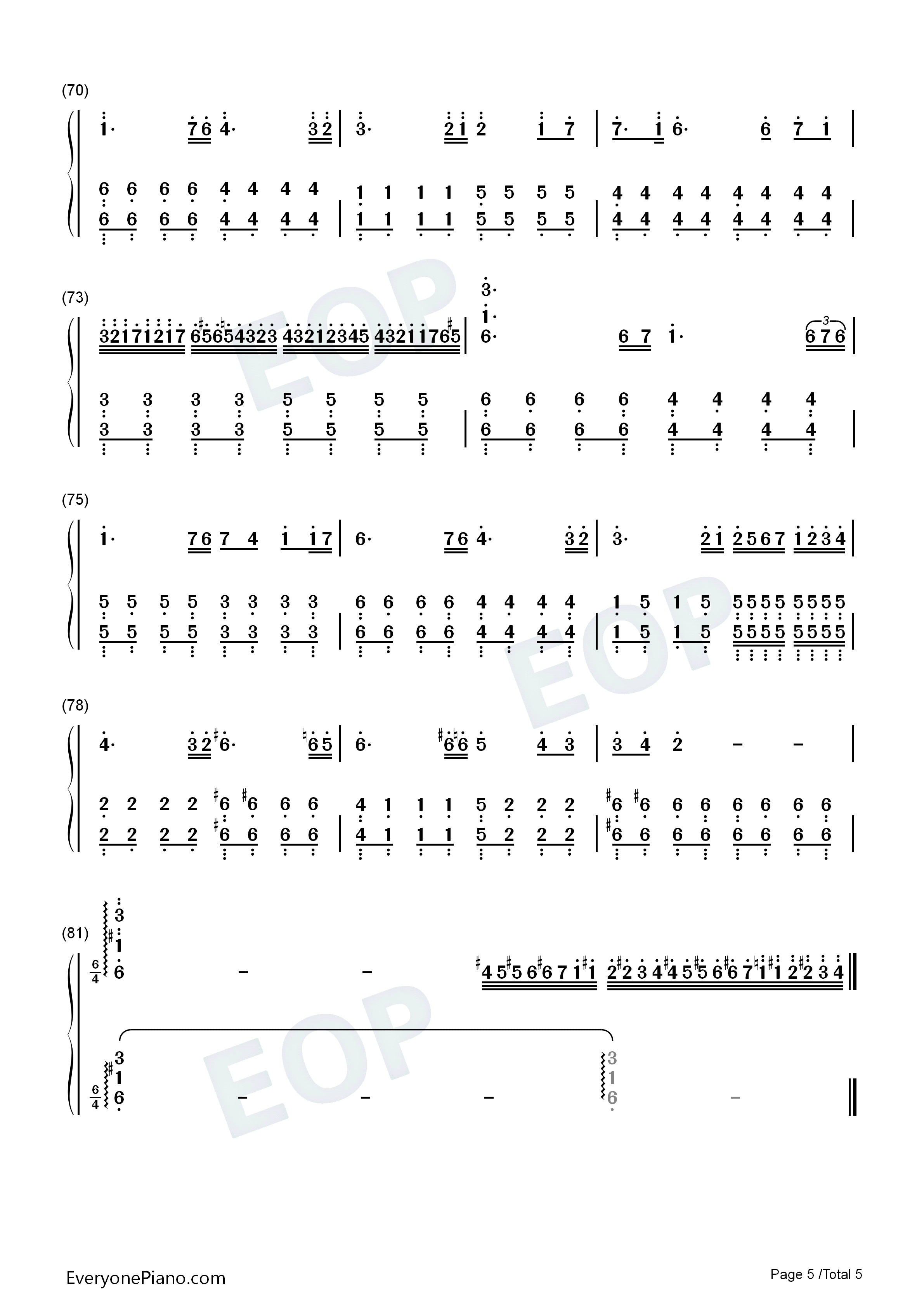 The_Dawn钢琴简谱_Dreamtale演唱
