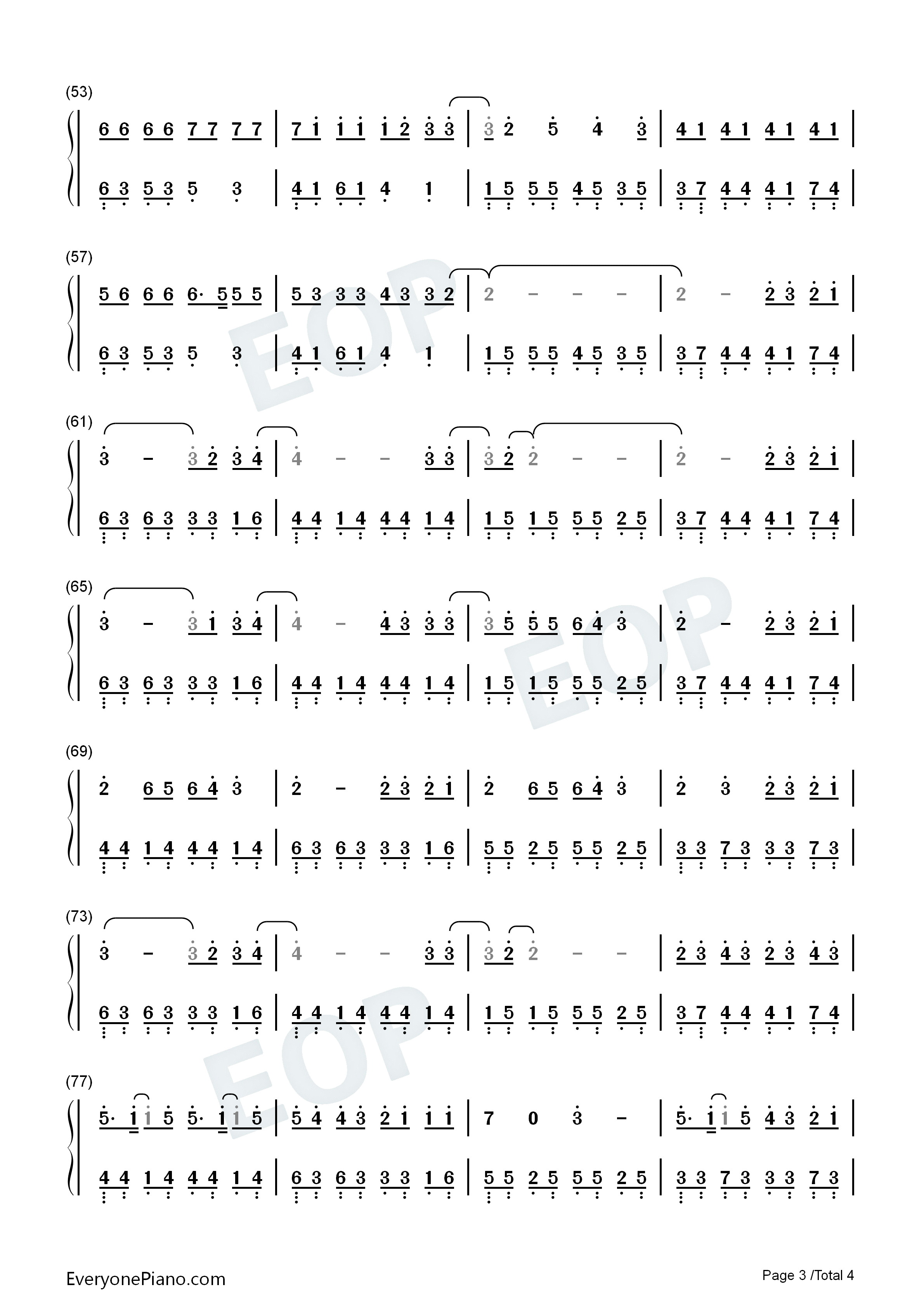 Control钢琴简谱_Zoe_Wees演唱