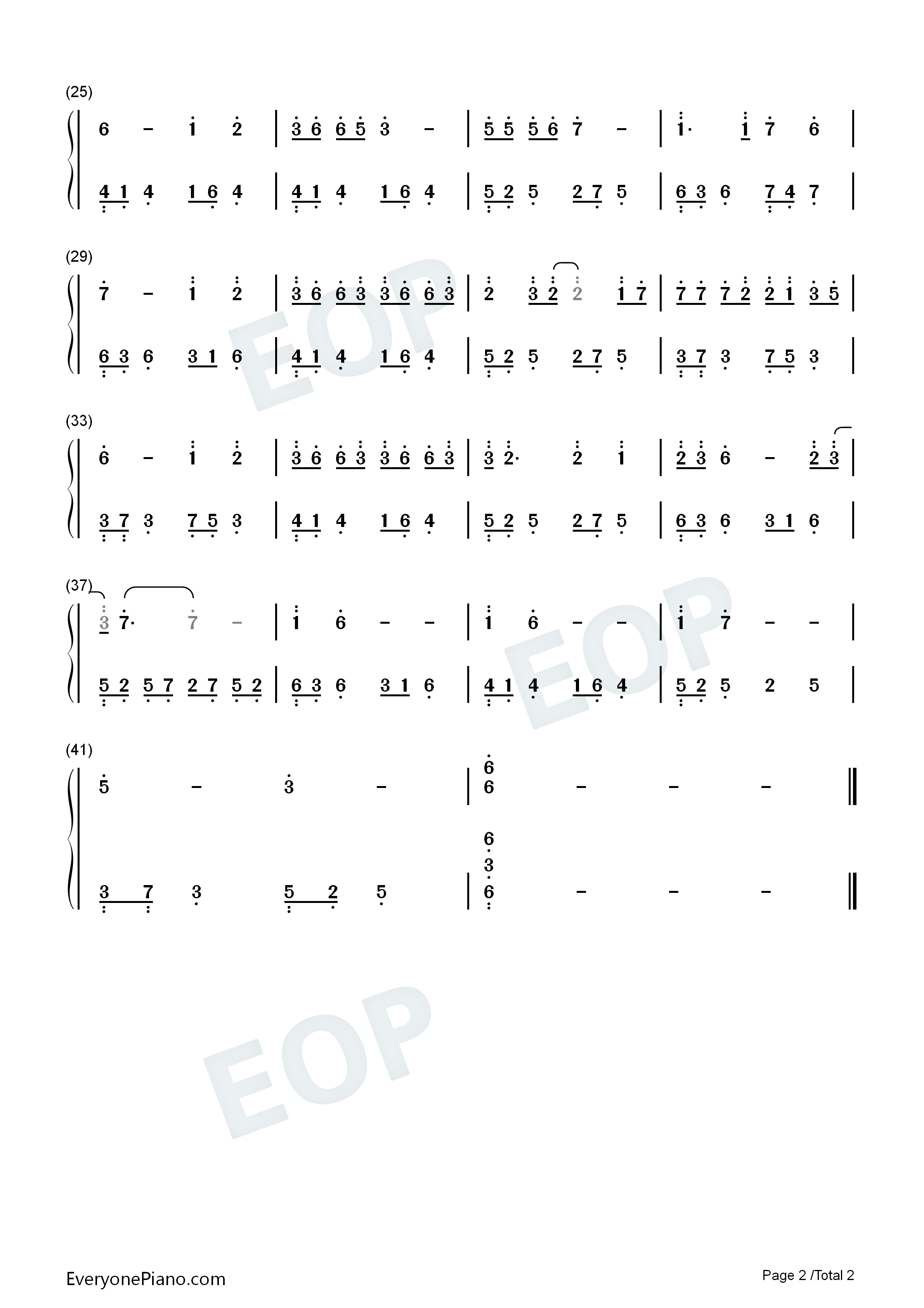 情人咒钢琴简谱_阿云嘎_郁可唯演唱