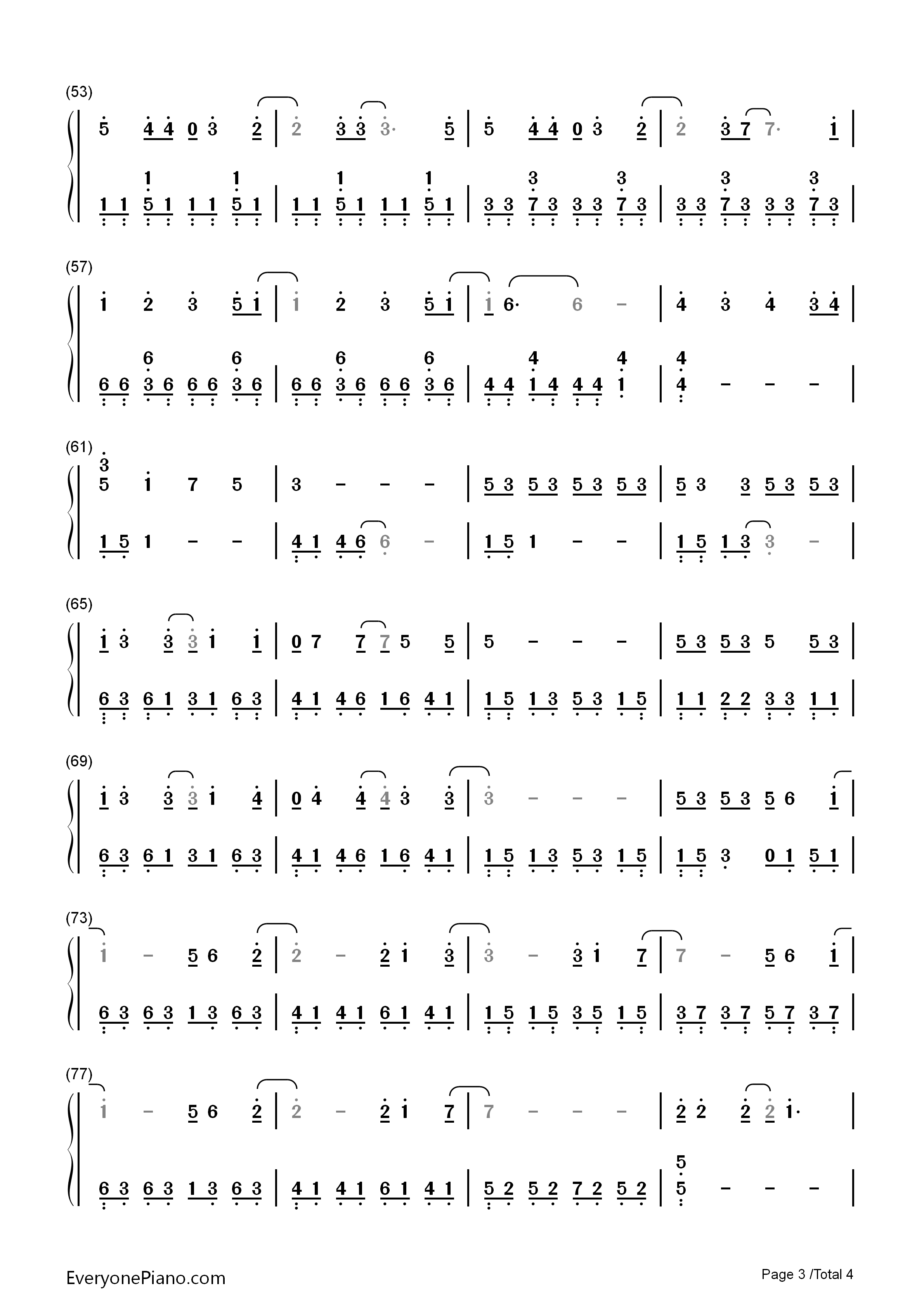 前任钢琴简谱_采子_黄伟晋演唱