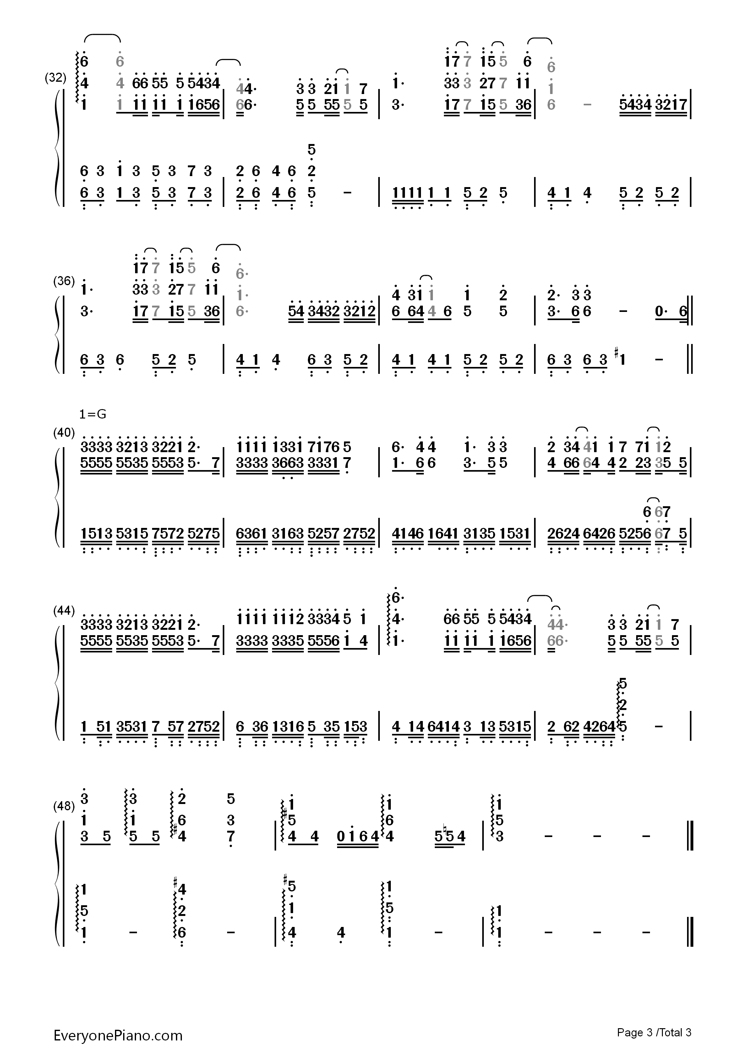 心淡钢琴简谱_容祖儿演唱