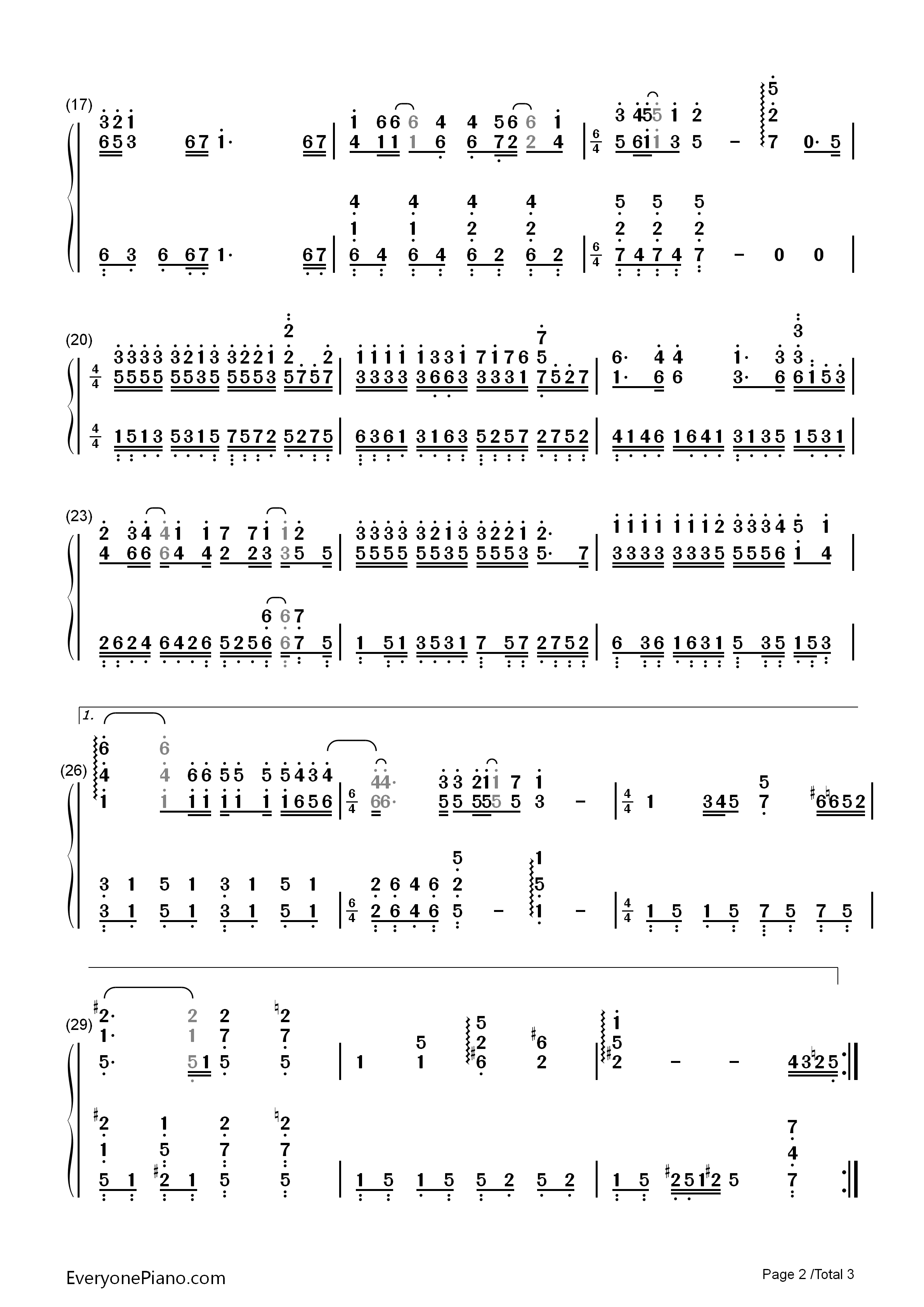 心淡钢琴简谱_容祖儿演唱