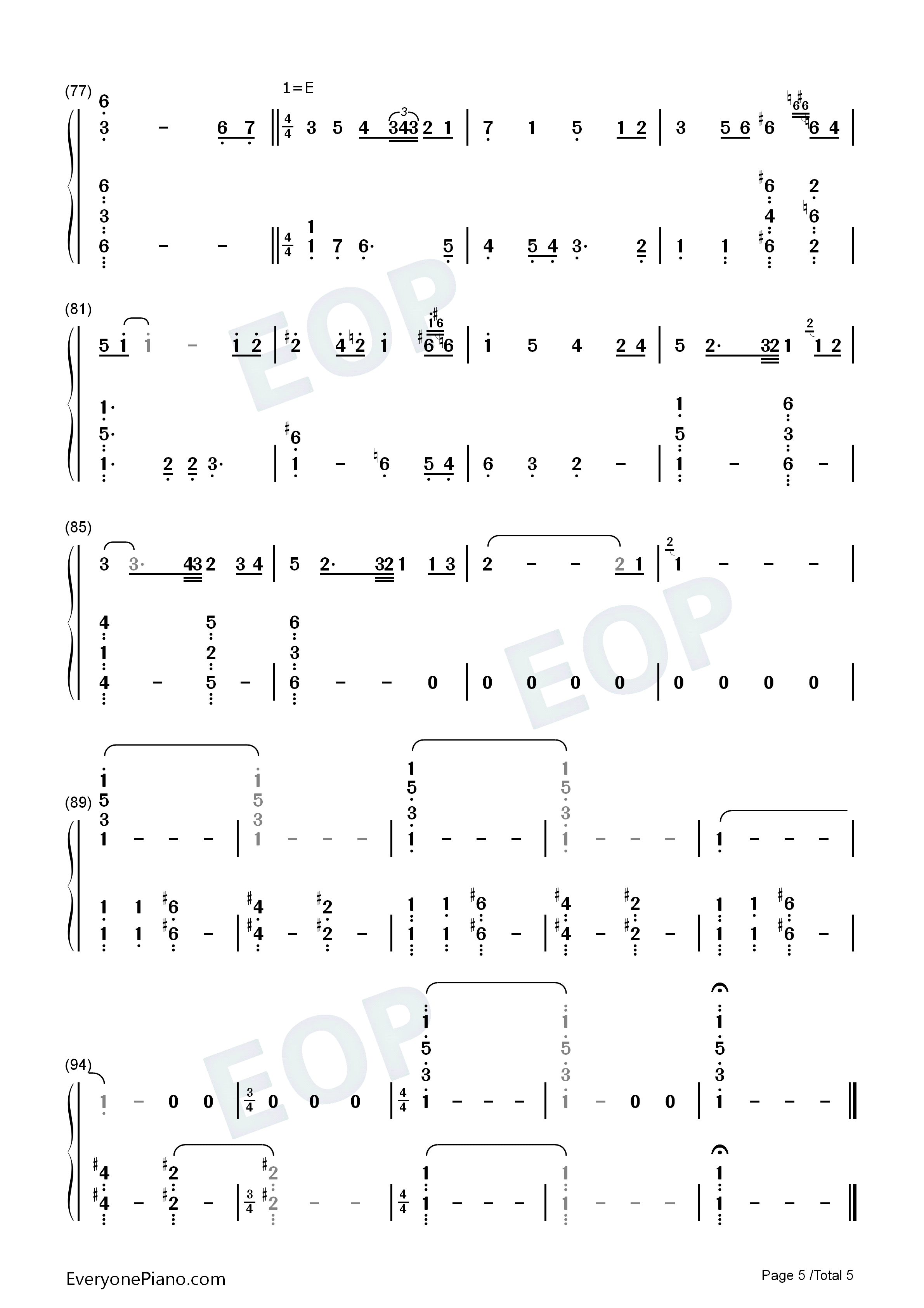 Hymn_to_the_Sea钢琴简谱_James_Horner演唱