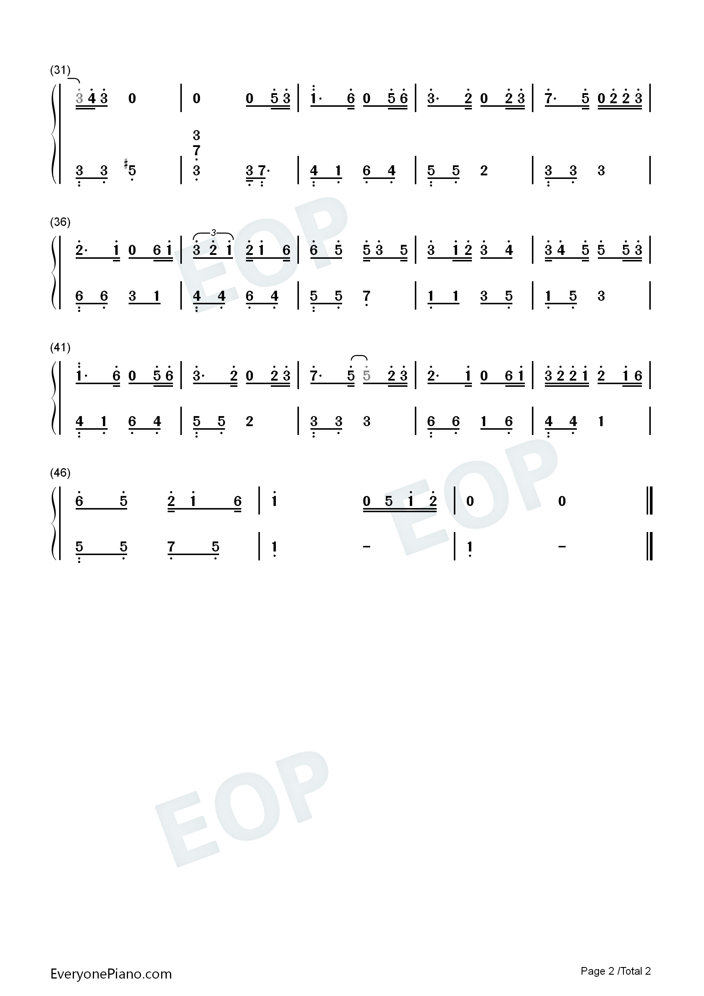 半城烟沙钢琴简谱_许嵩演唱