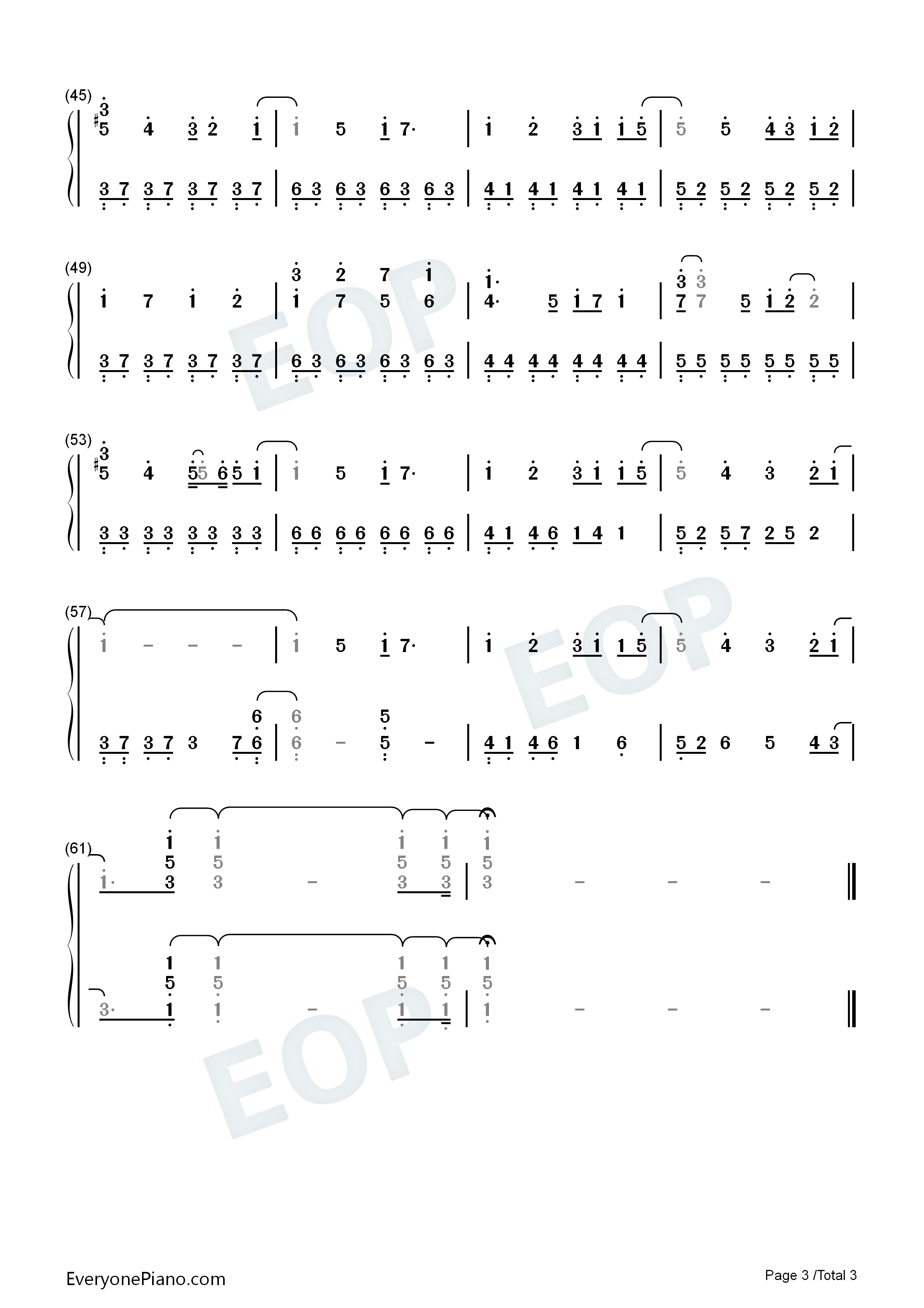 举头三尺天气晴钢琴简谱_パロト演唱