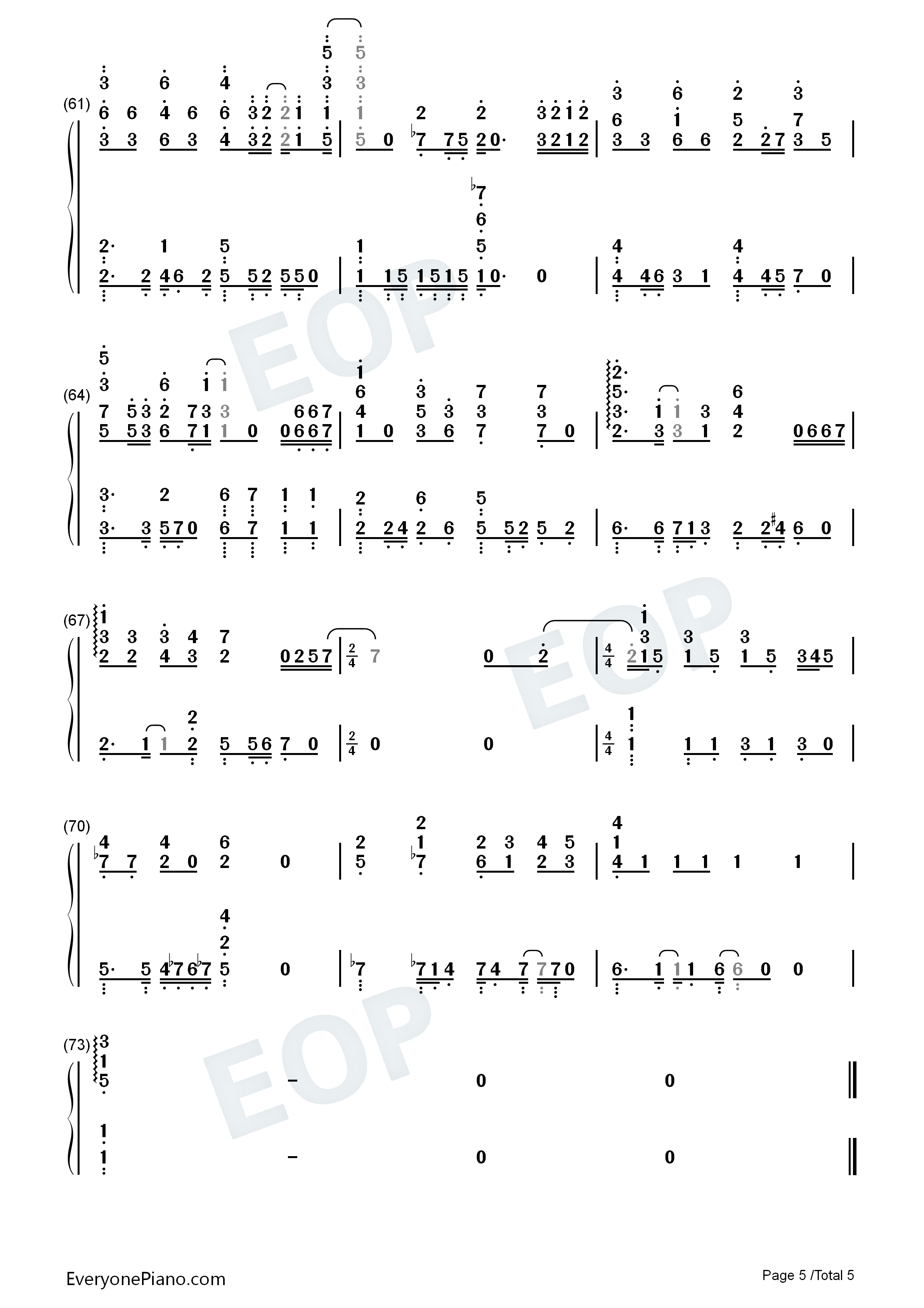 交换余生钢琴简谱_林俊杰演唱