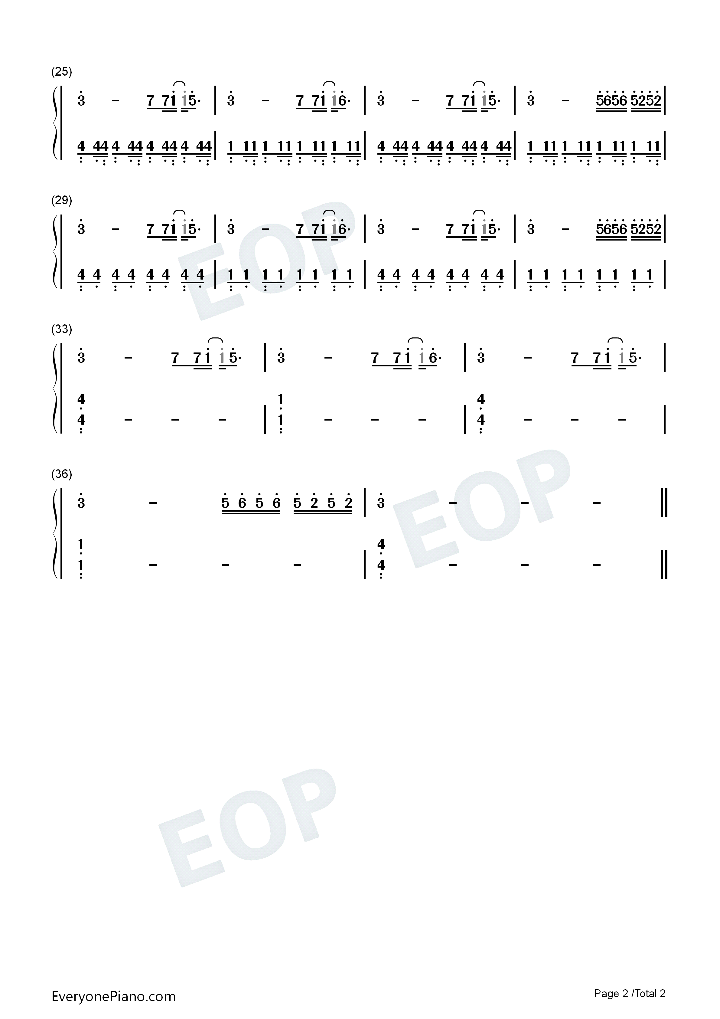 My_Sunset钢琴简谱_Feint演唱