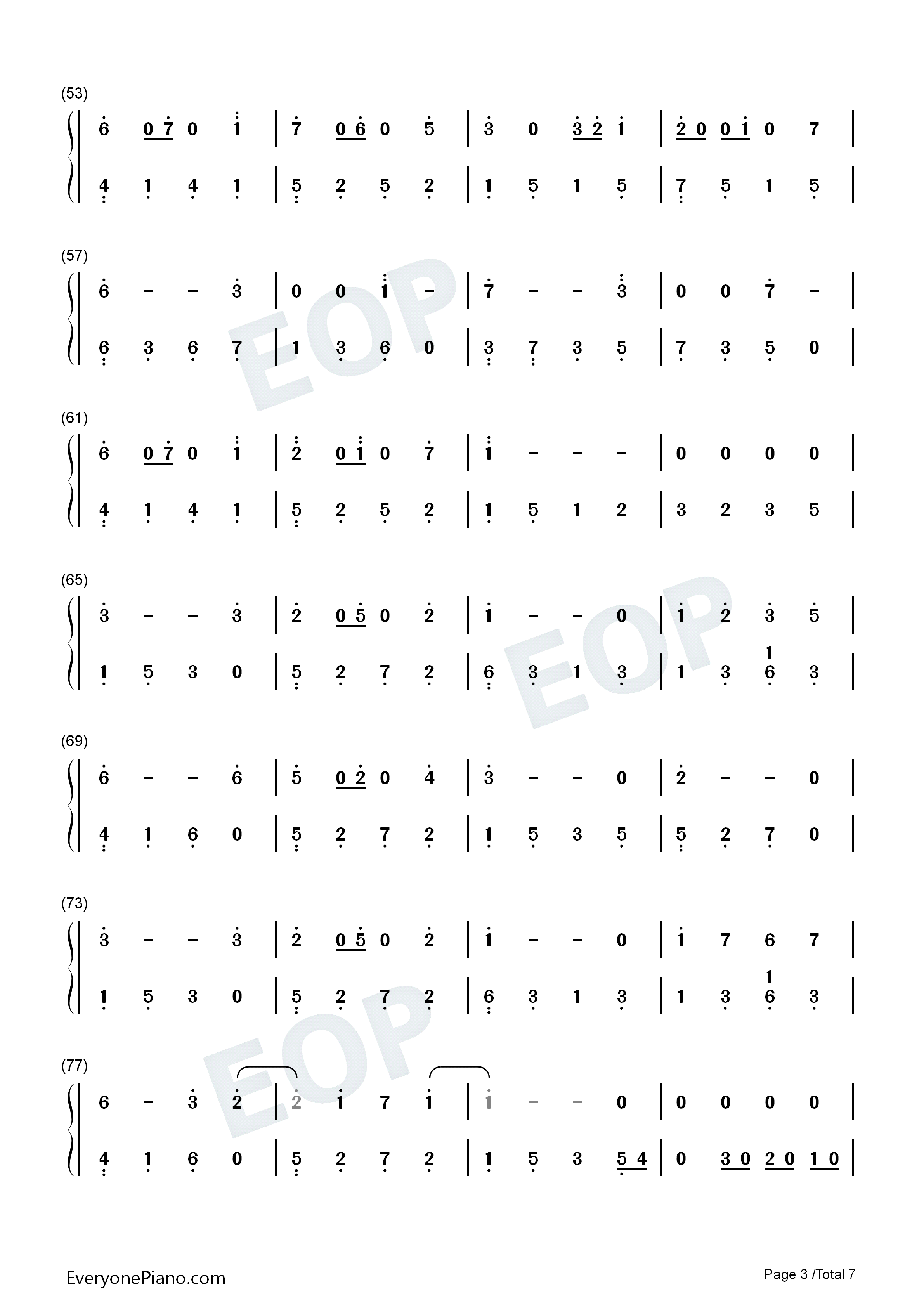 对我来说只有你钢琴简谱_甘雨演唱