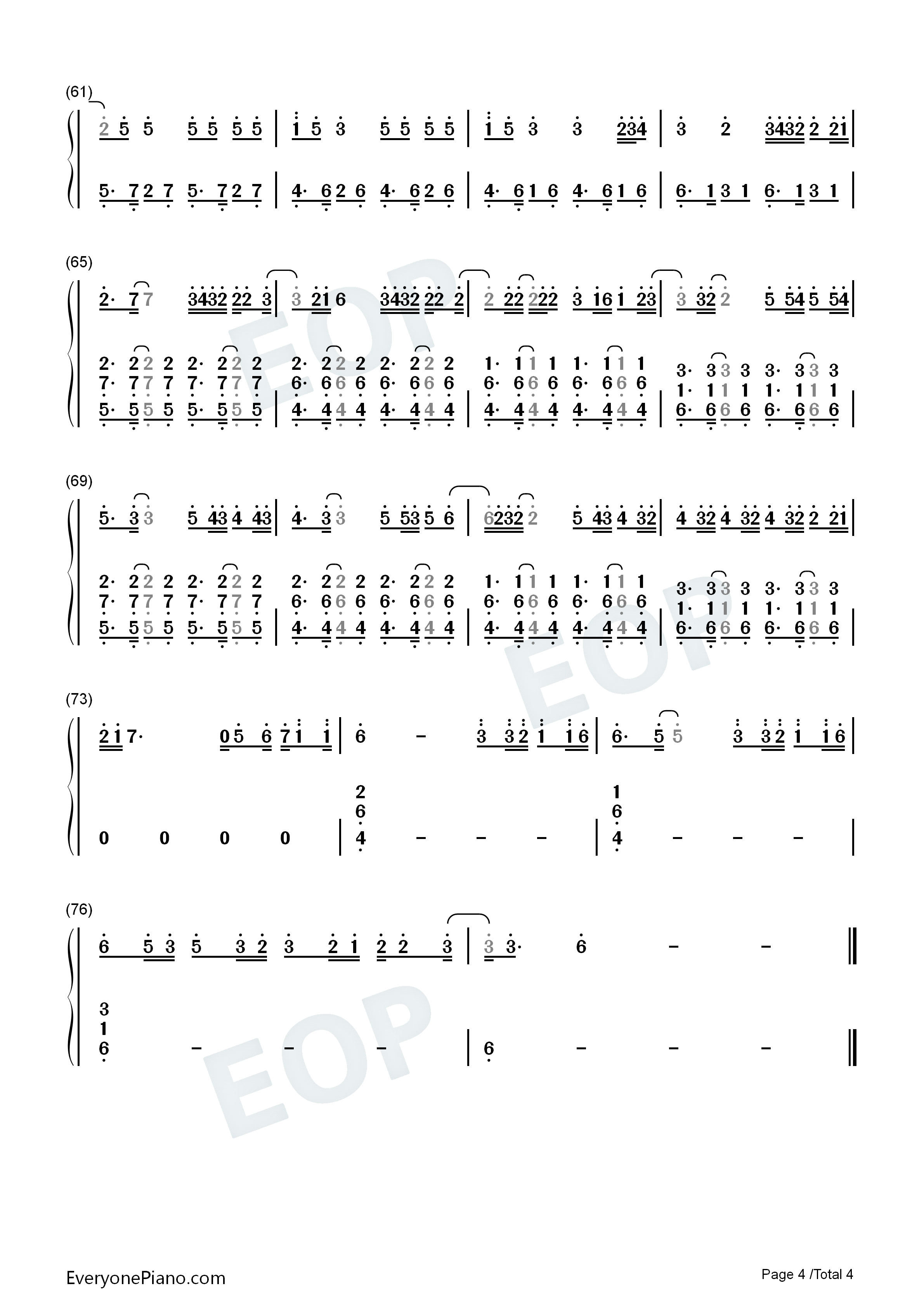 Un_Dia_One_Day钢琴简谱_J_Balvin_Dua_Lipa_Bad_Bunny_Tainy演唱