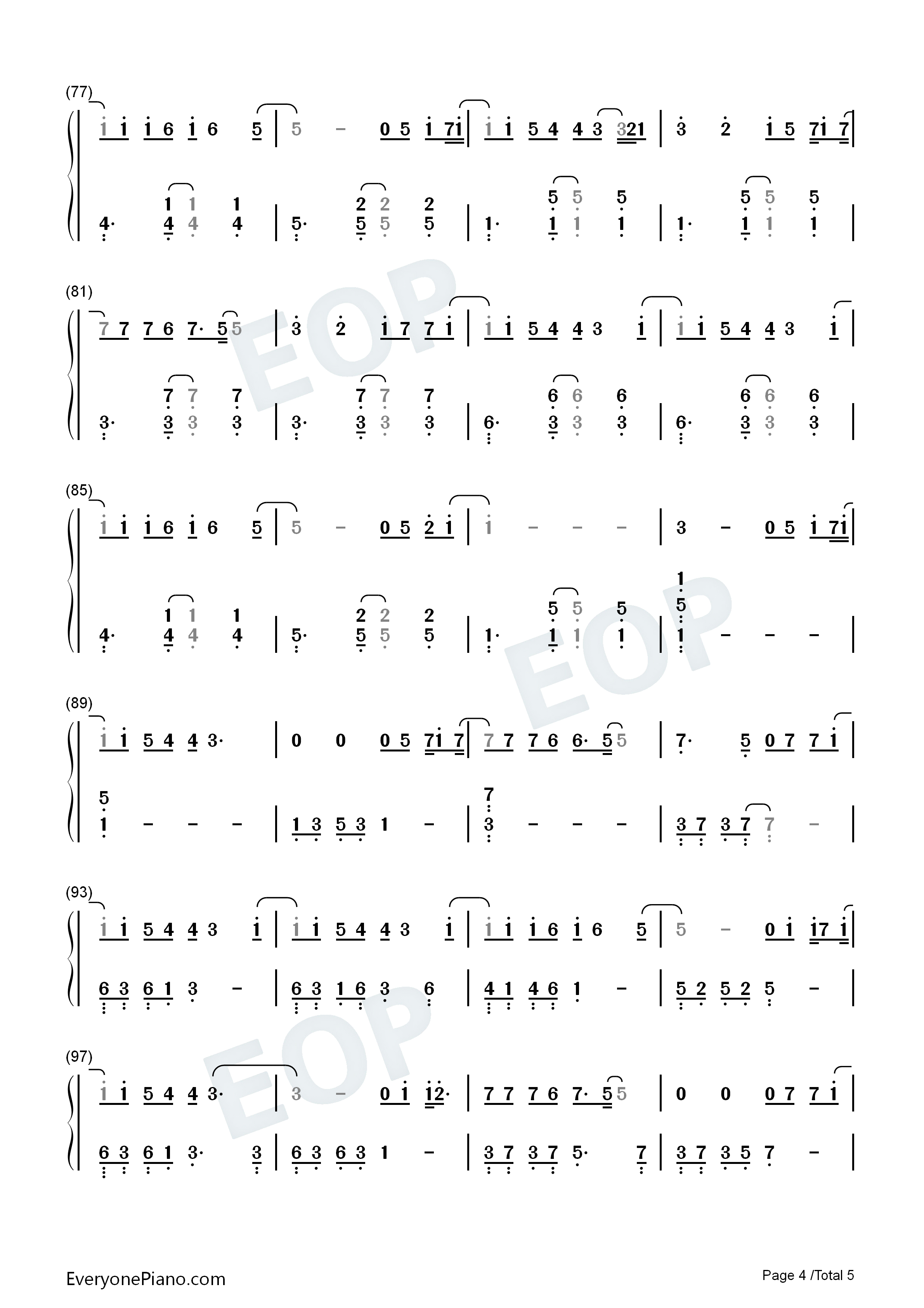 最好是钢琴简谱_林俊杰演唱