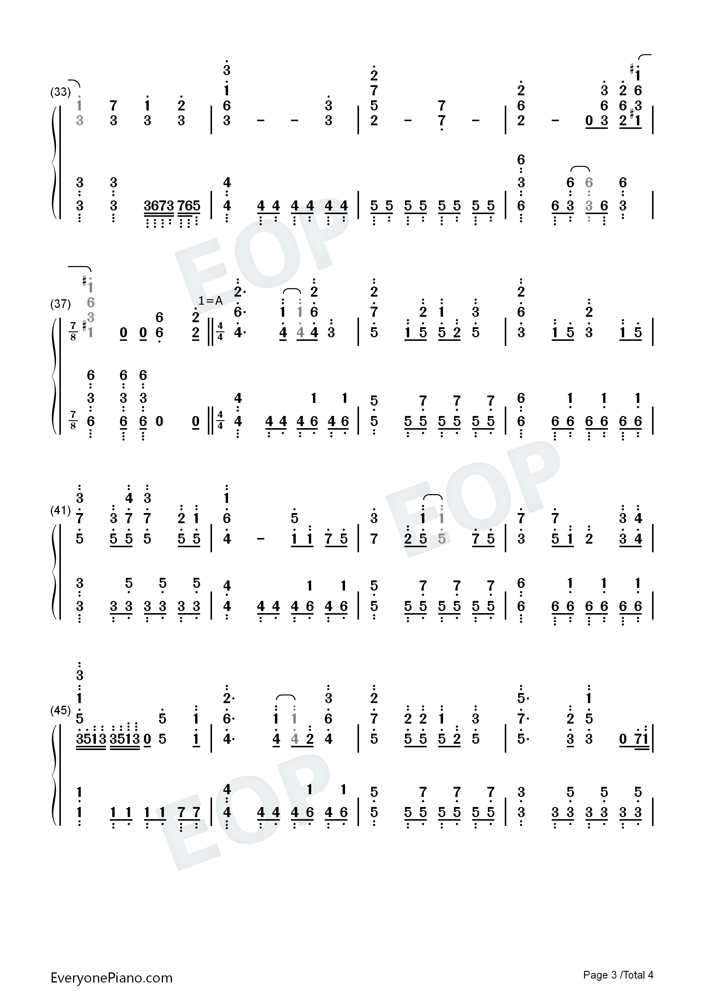 Nameless_Story钢琴简谱_岸田教团&THE明星Rockets演唱