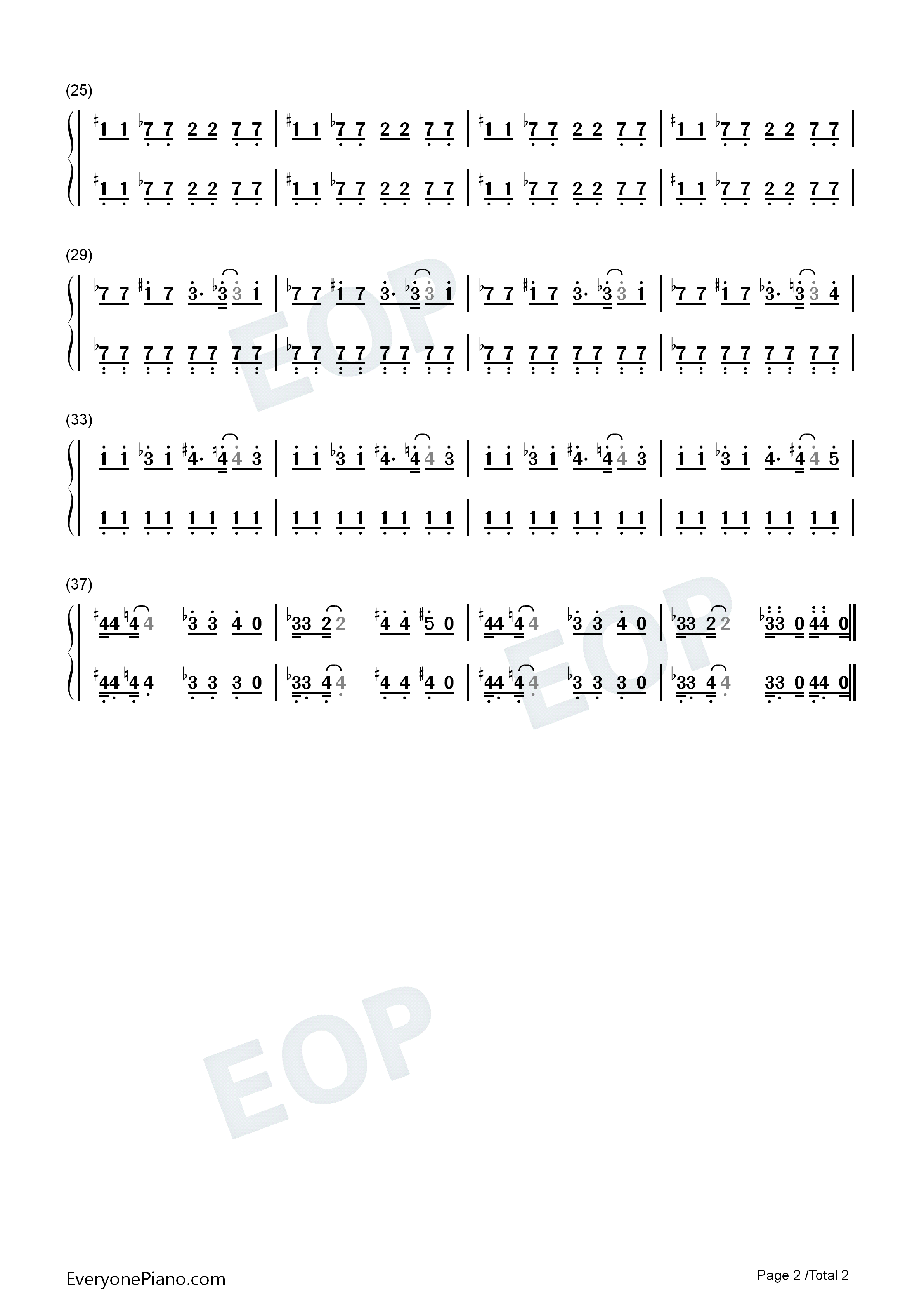 魂斗罗第二关与第四关背景音乐钢琴简谱_Konami演唱