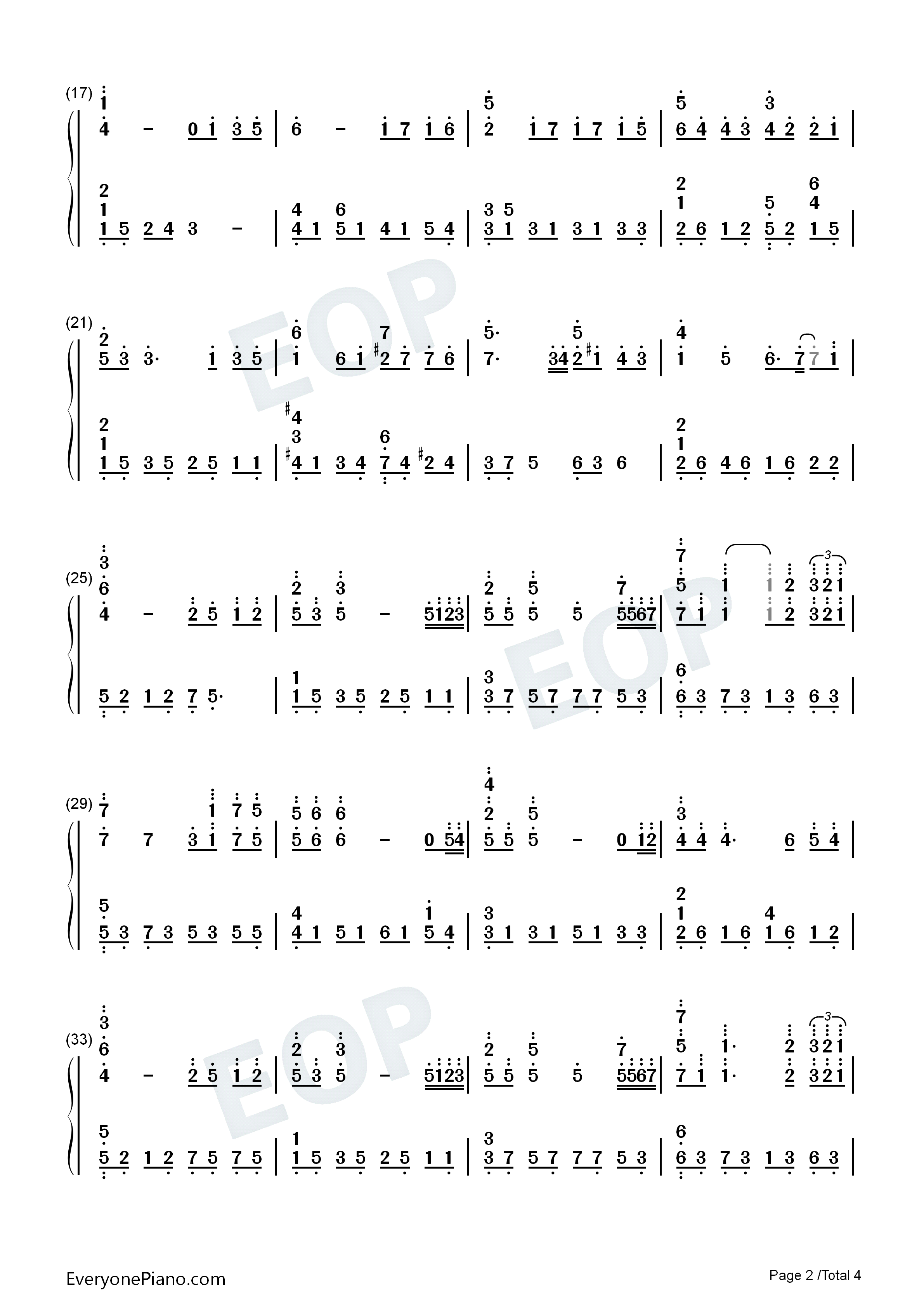 Kiss_The_Rain原版钢琴简谱_李闰珉__Yiruma演唱