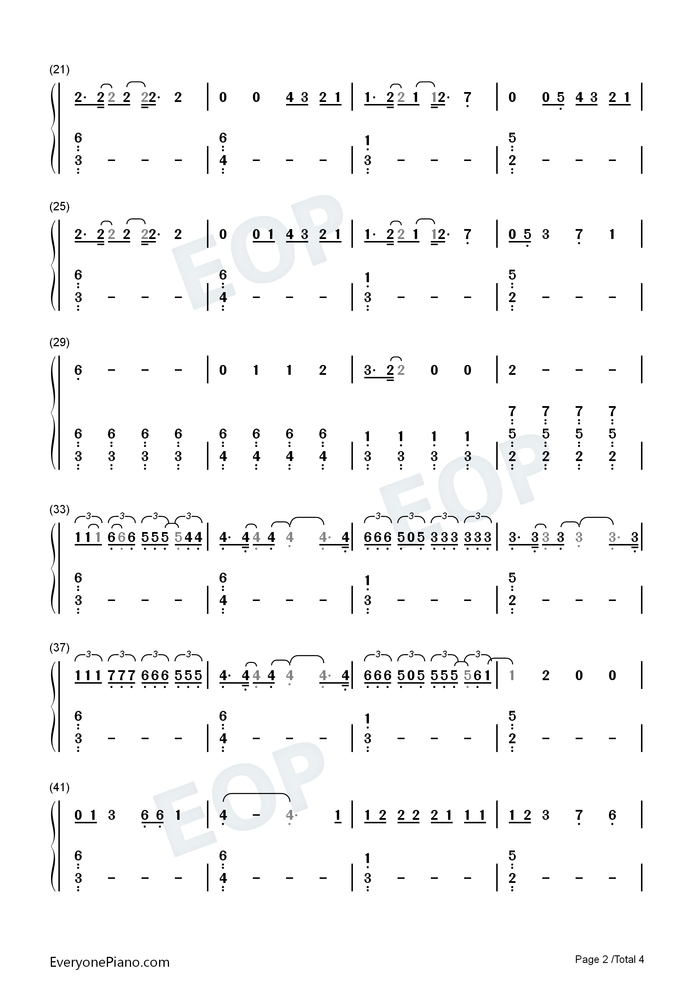 You_Broke_Me_First钢琴简谱_Tate_McRae演唱