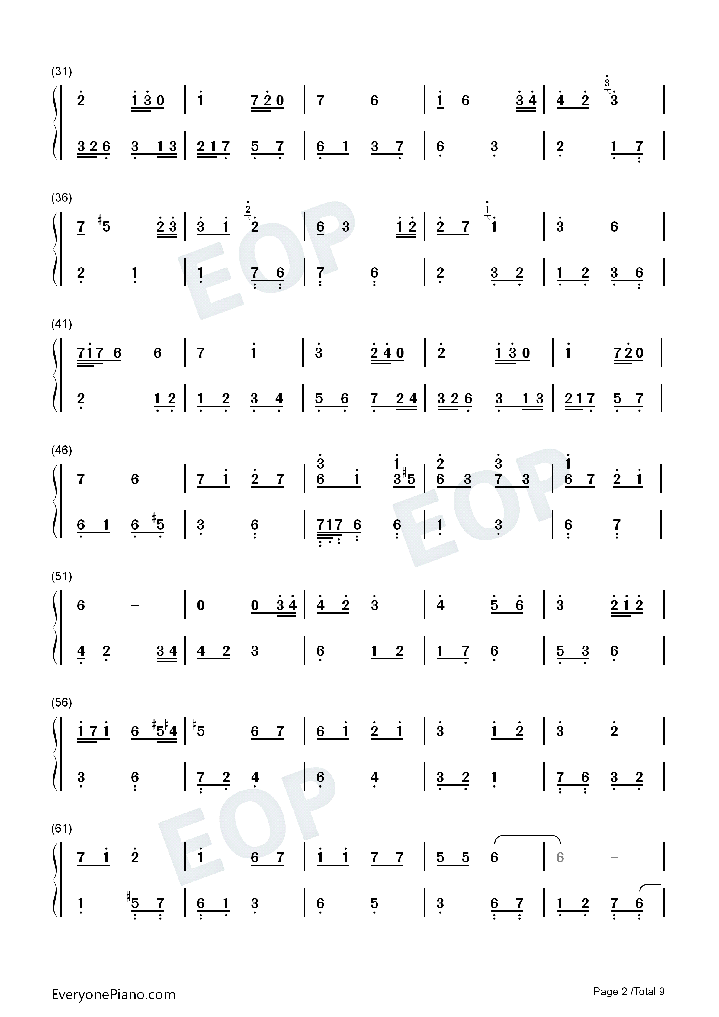 海洋之音钢琴简谱_IDW哒演唱