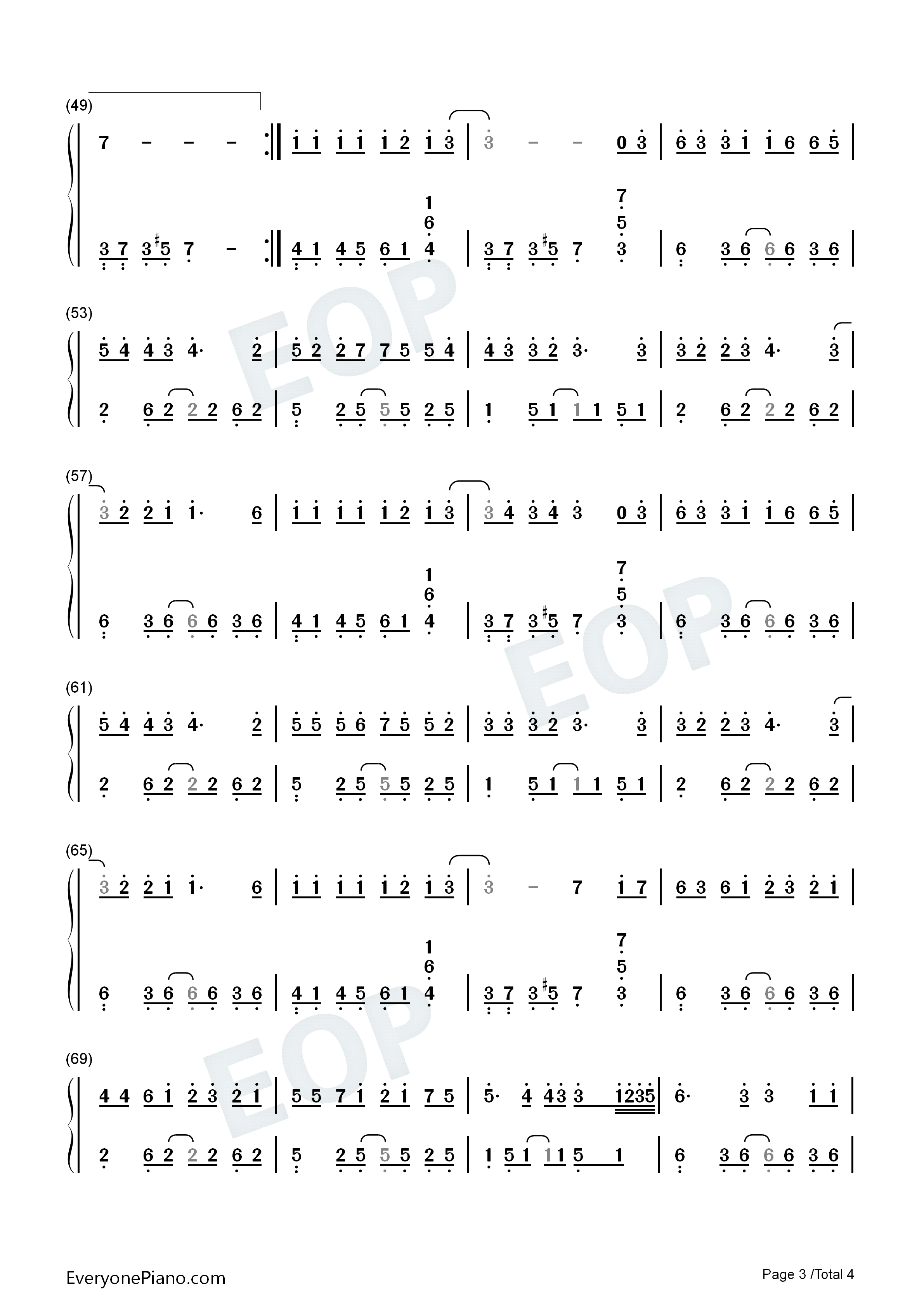 我热情如火_你冰冻成河钢琴简谱_黄静美演唱