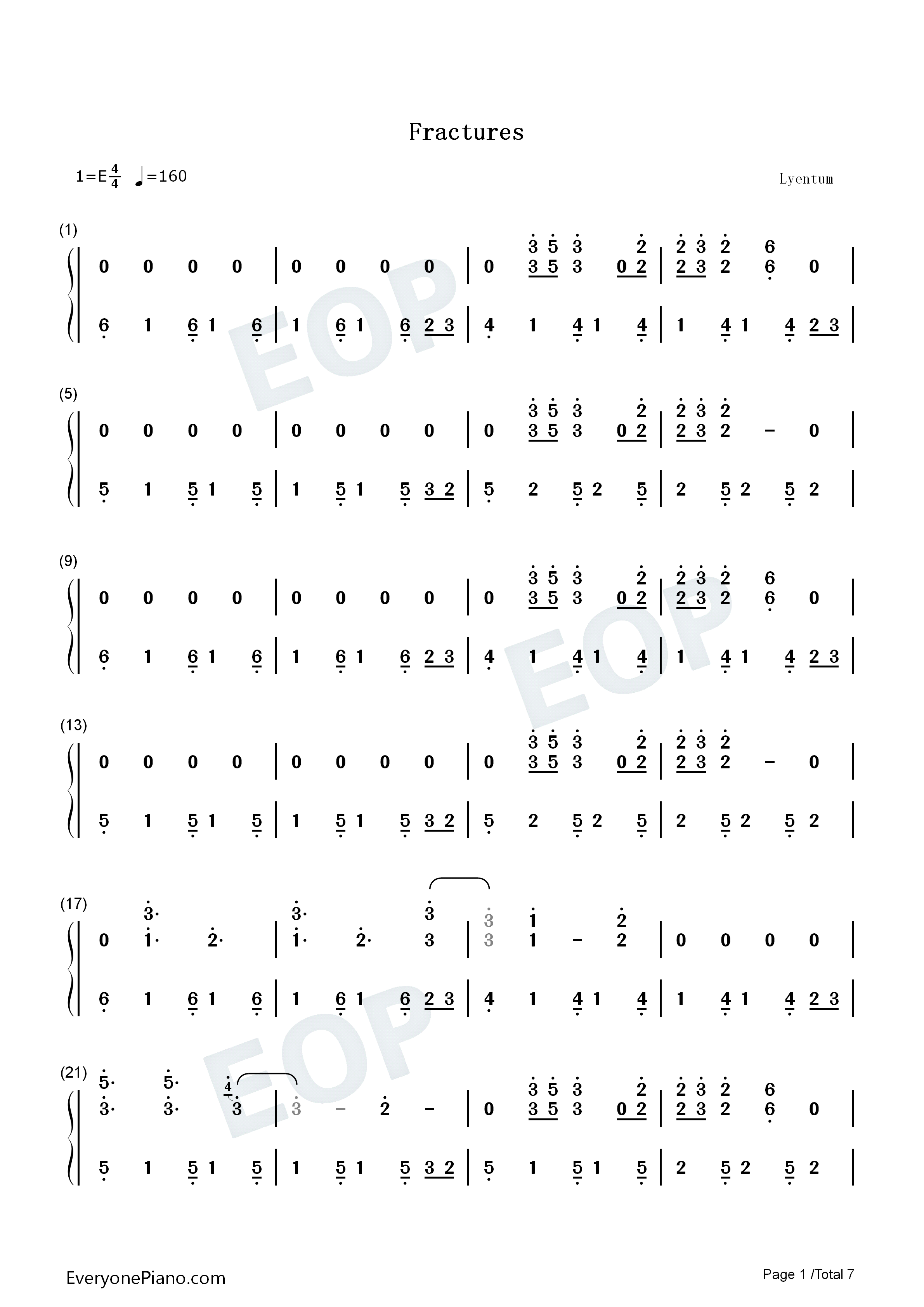Fractures钢琴简谱_Illenium_Nevve演唱
