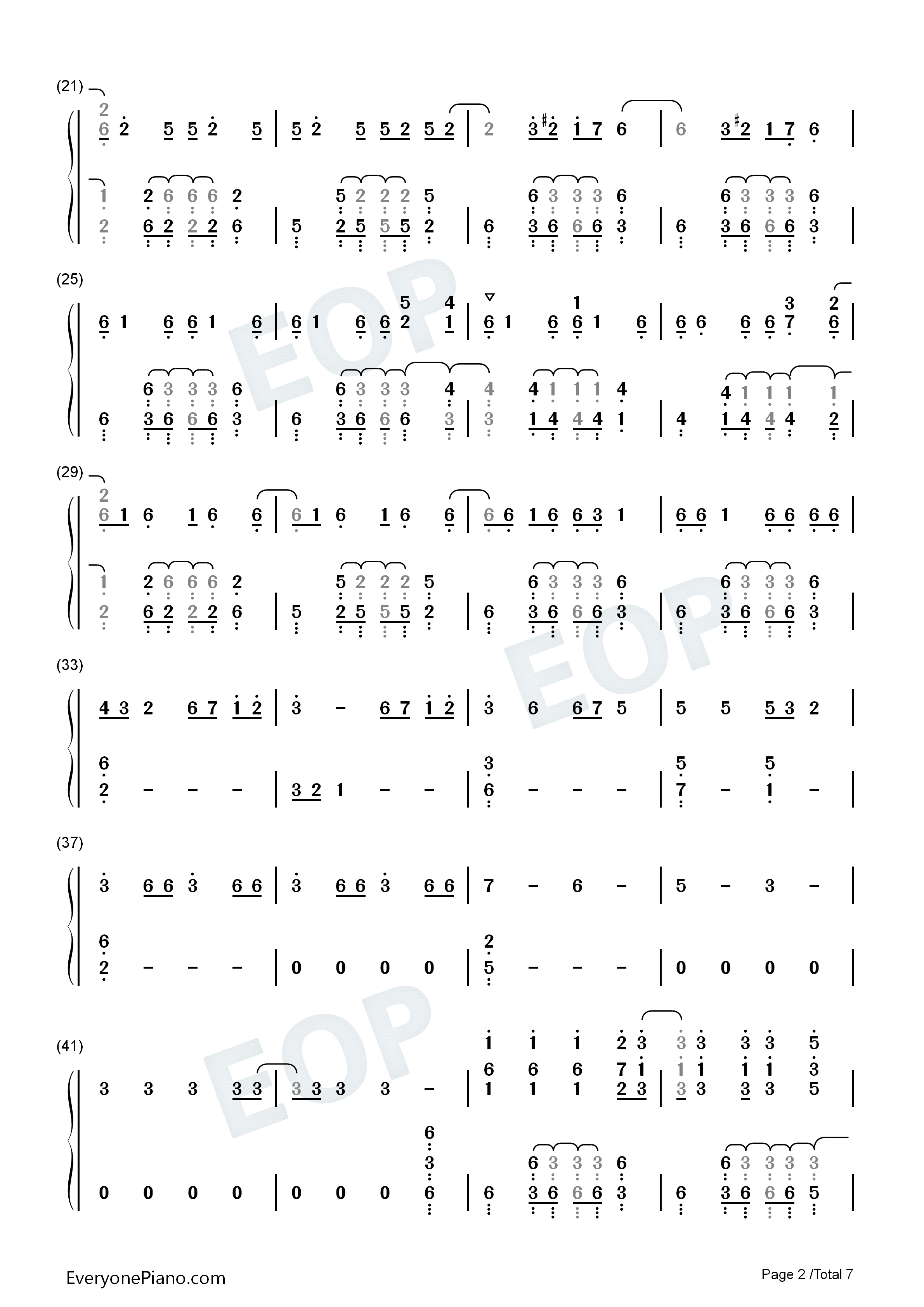 La_Di_Da钢琴简谱_Everglow演唱