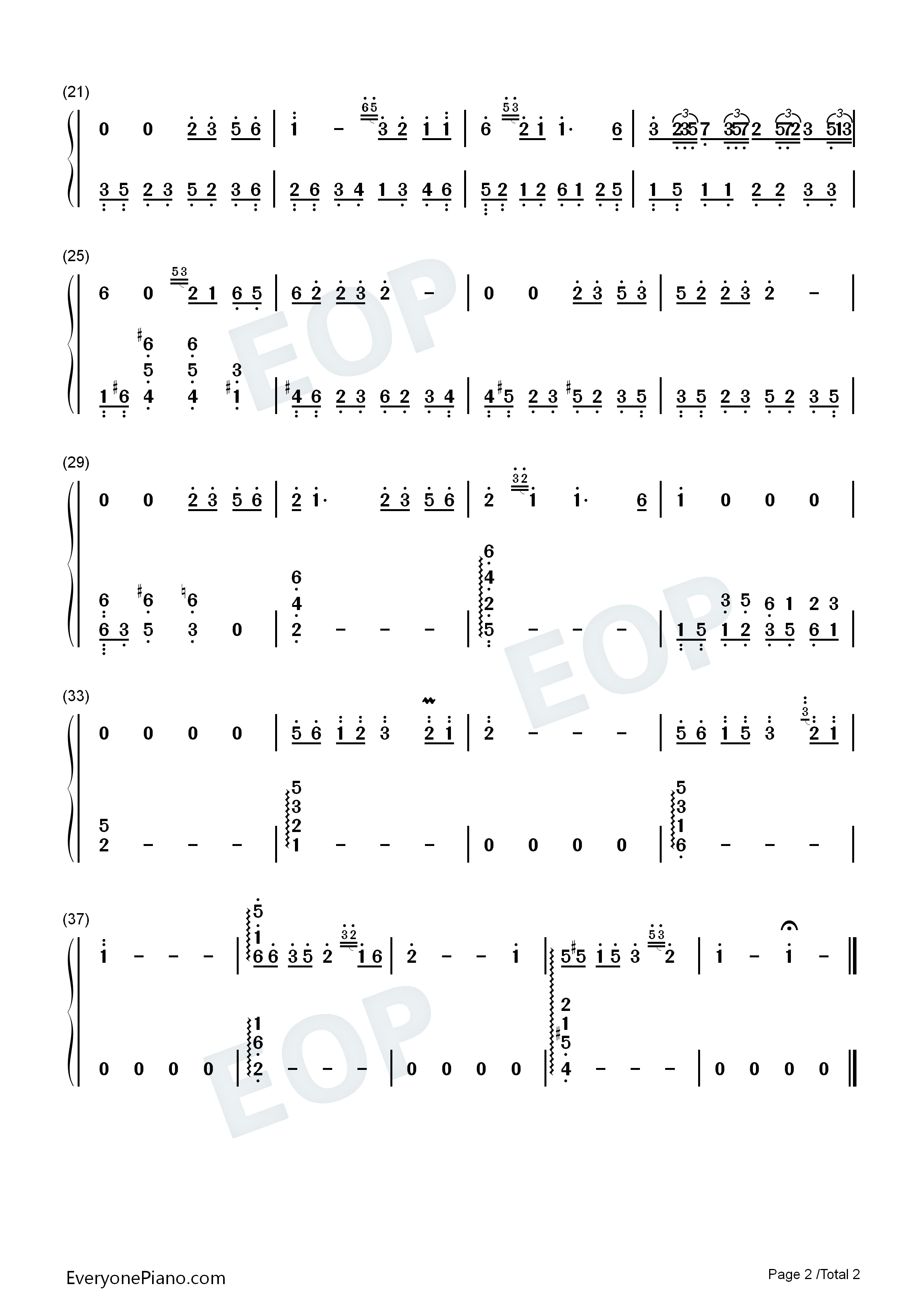 The_Fading_Stories钢琴简谱_陈致逸演唱