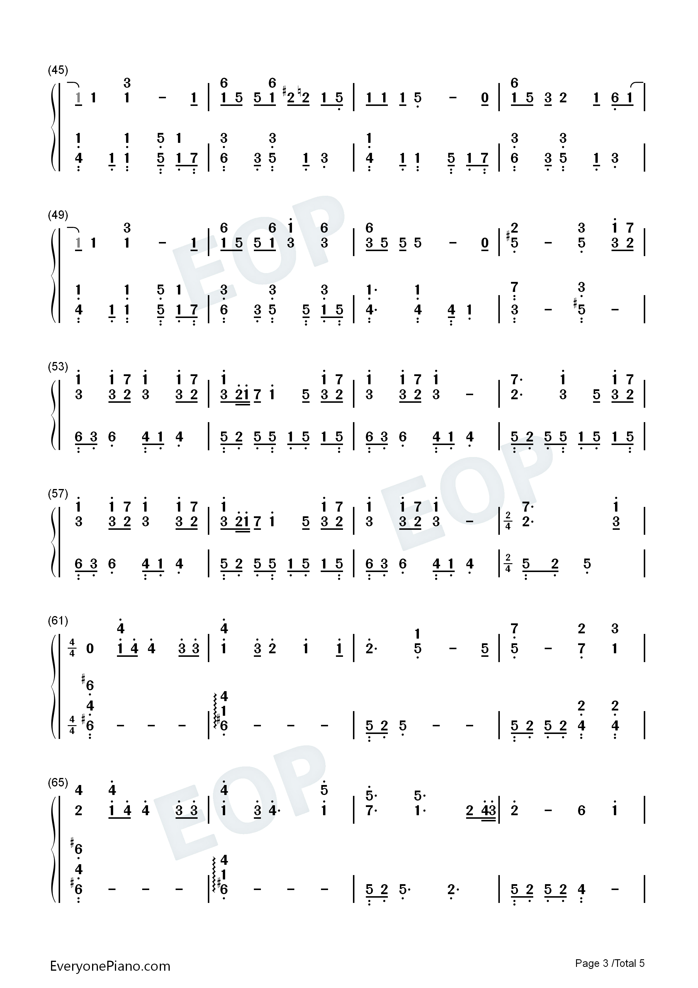 バイ・マイ・サイ钢琴简谱_Radwimps演唱