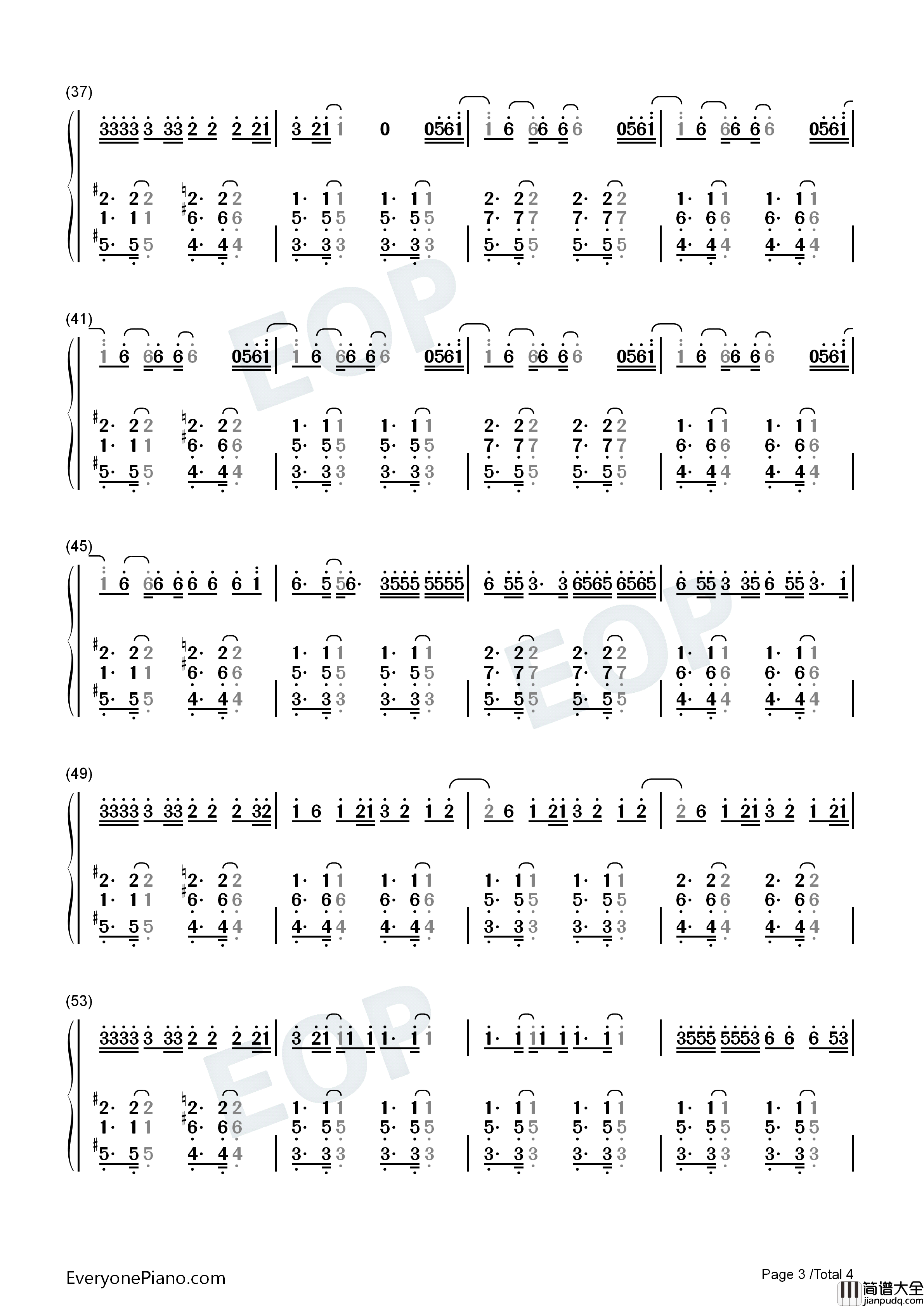 Oh_Santa钢琴简谱_Mariah_Carey_Ariana_Grande_Jennifer_Hudson演唱