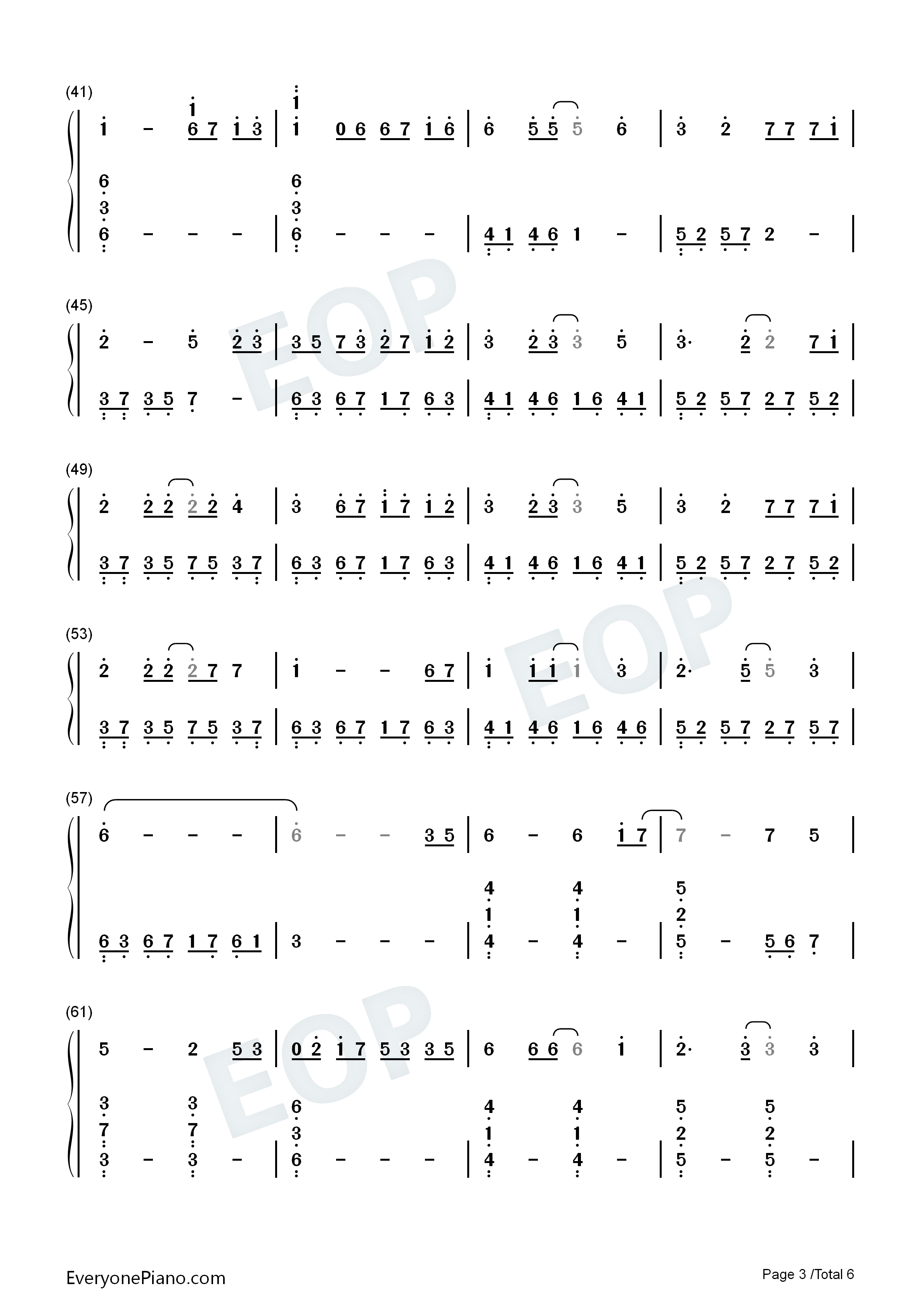 三千明灯花满城钢琴简谱_唐茉演唱