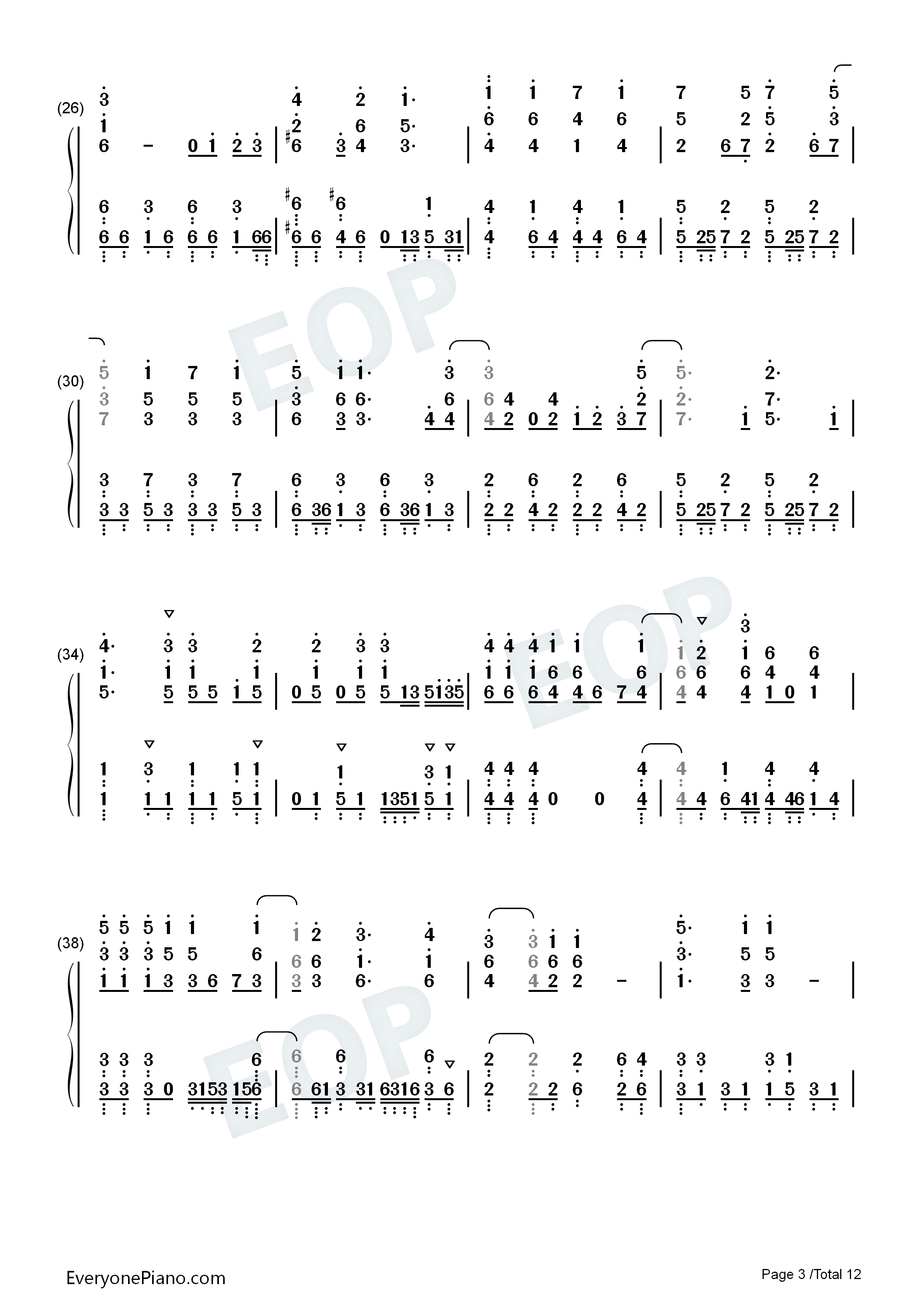 Baby_Lady_LOVE钢琴简谱_Ray演唱