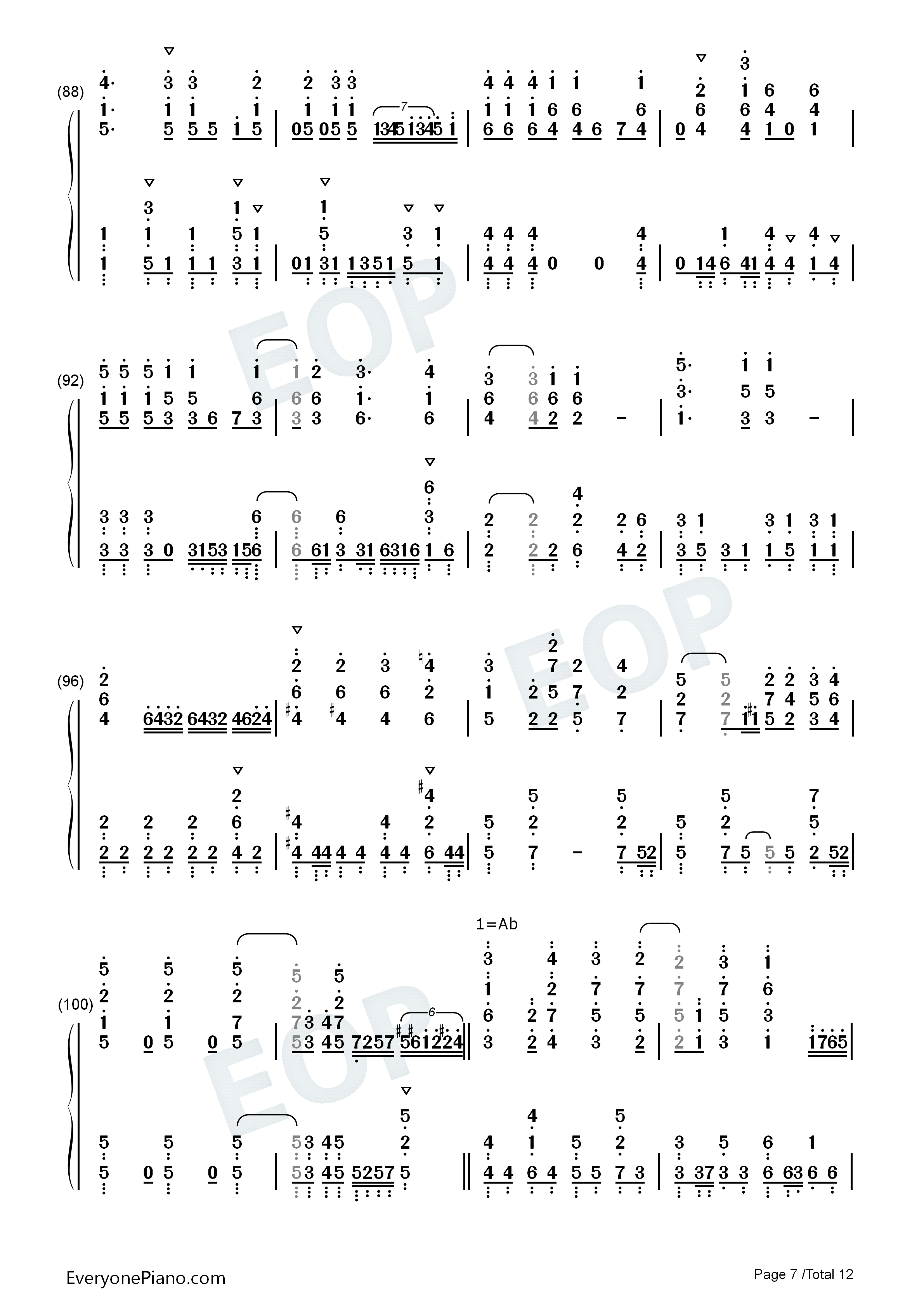 Baby_Lady_LOVE钢琴简谱_Ray演唱