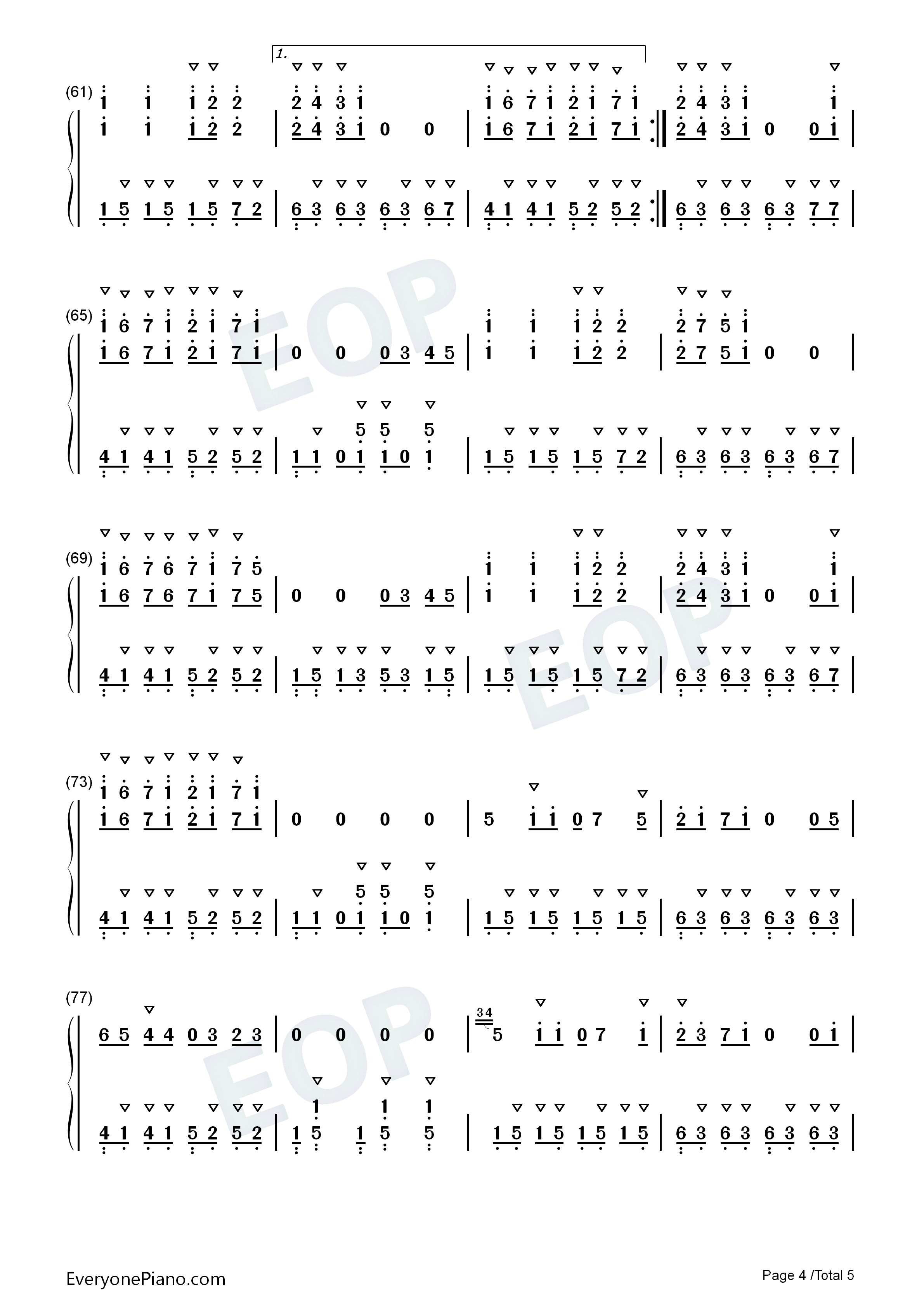 第一千次恋爱钢琴简谱_李蚊香演唱