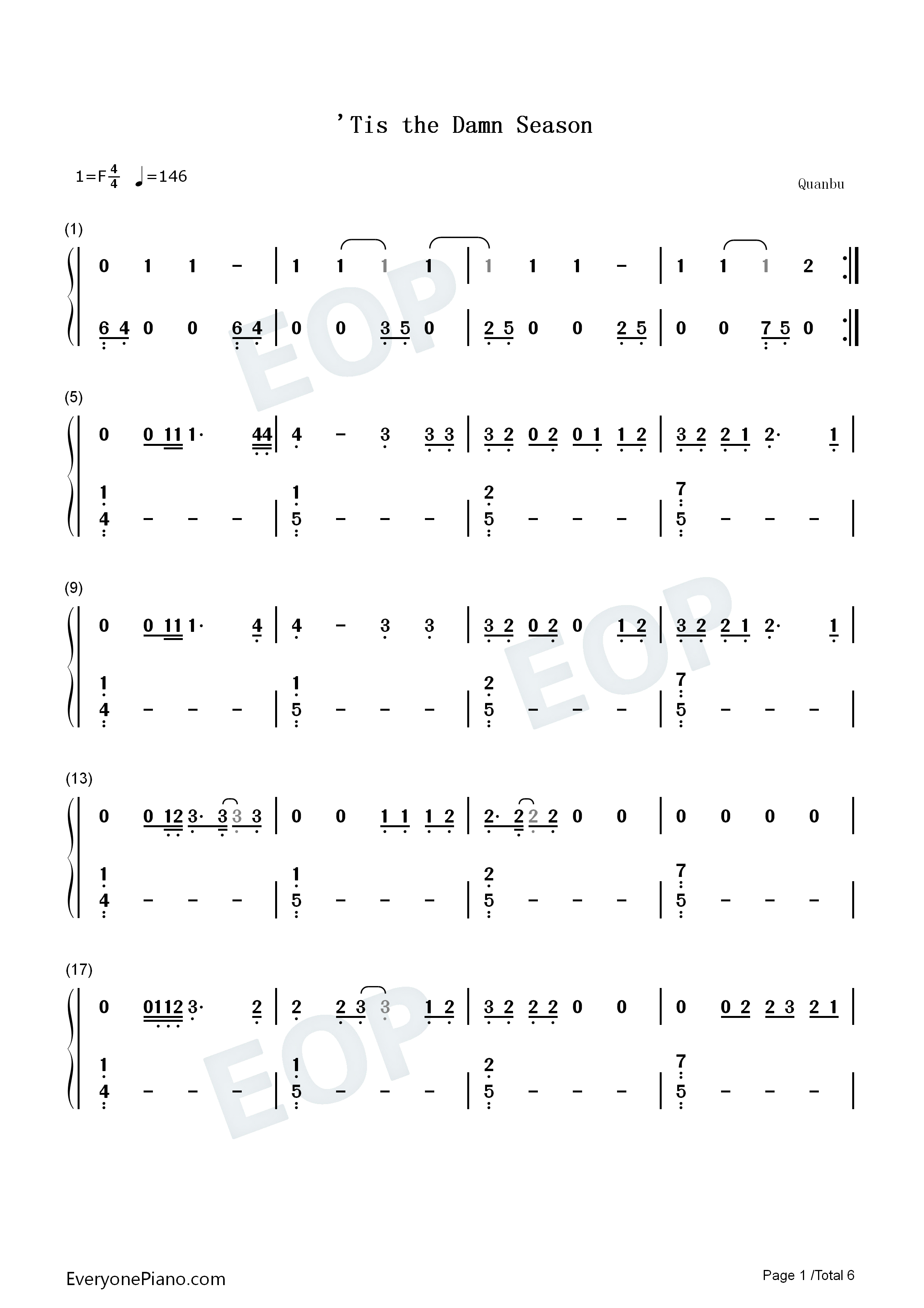 Tis_the_Damn_Season钢琴简谱_Taylor_Swift演唱