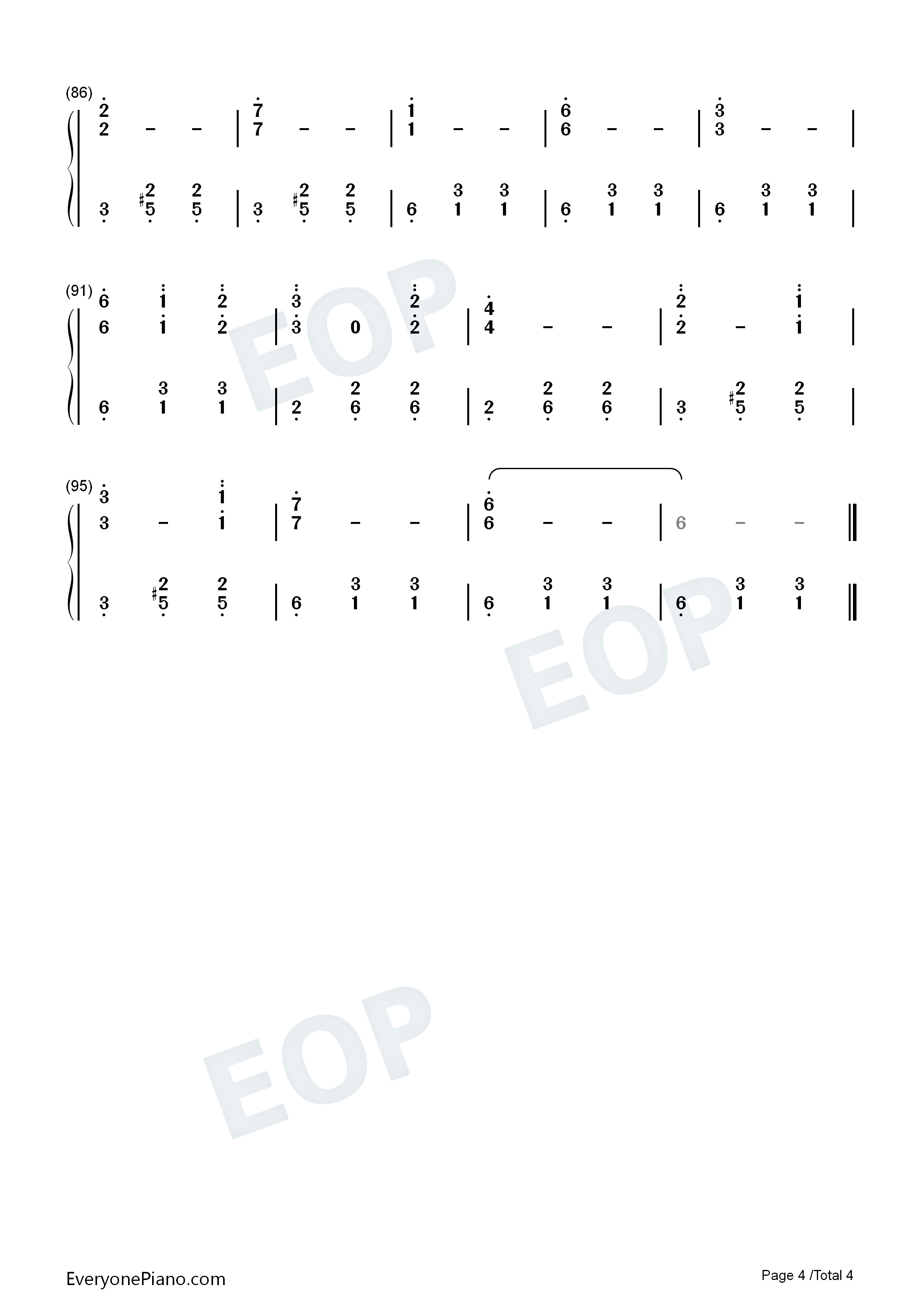 无字歌钢琴简谱_王梓赫Ray演唱