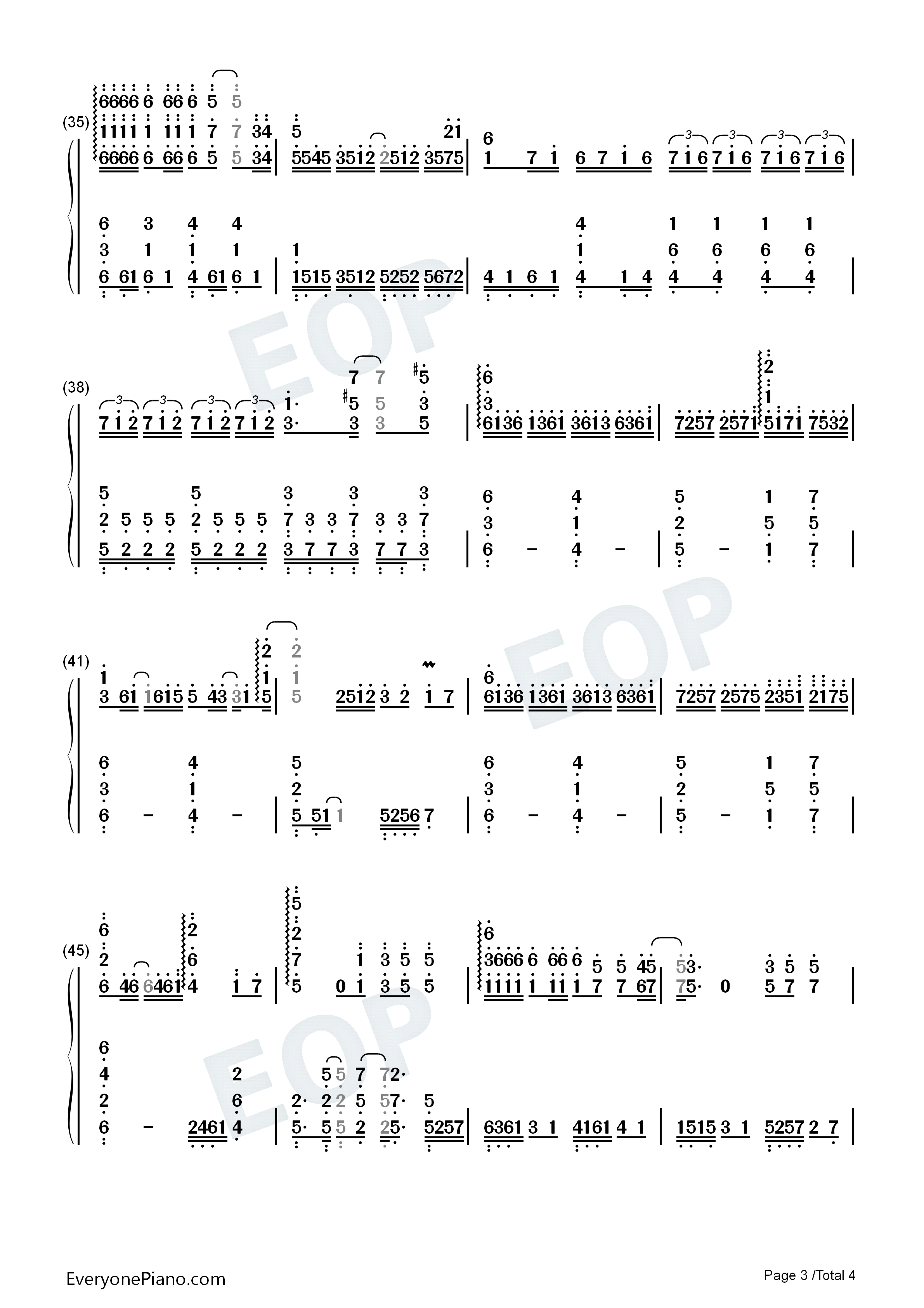 Nothing_In_The_World钢琴简谱_Atomic_Kitten演唱