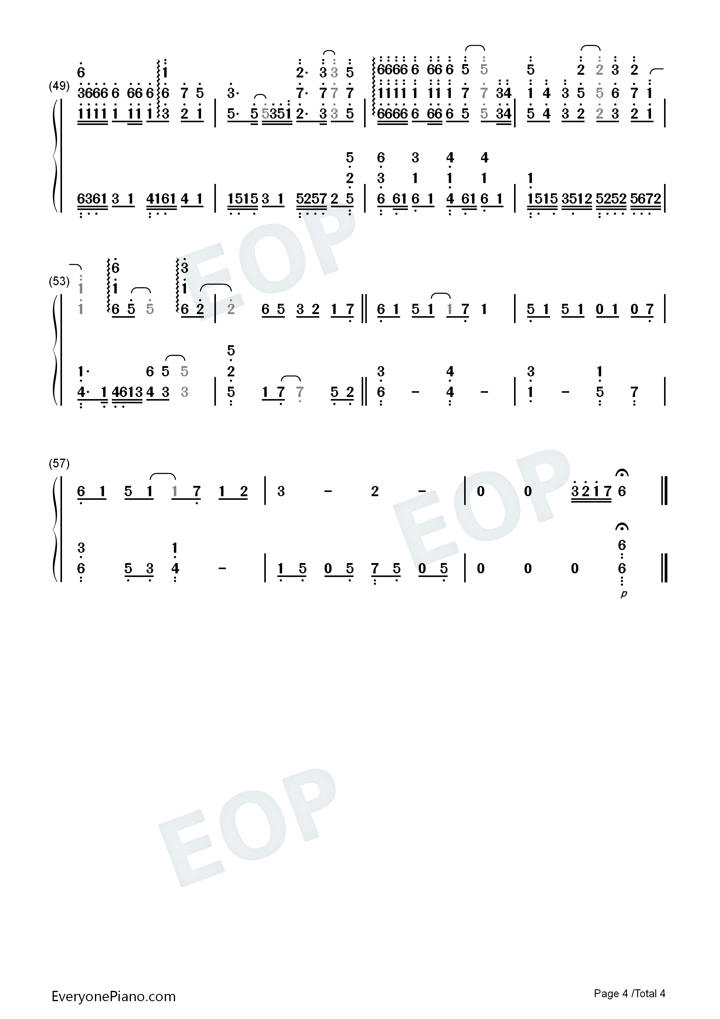 Nothing_In_The_World钢琴简谱_Atomic_Kitten演唱