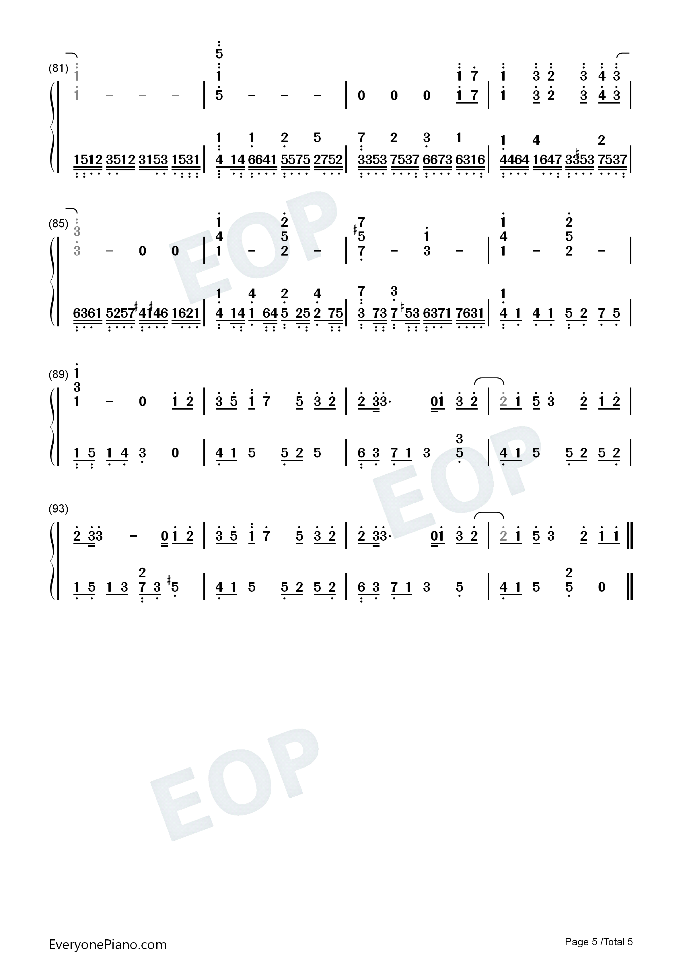 君に最後の口づけを钢琴简谱_majiko_まじ娘演唱