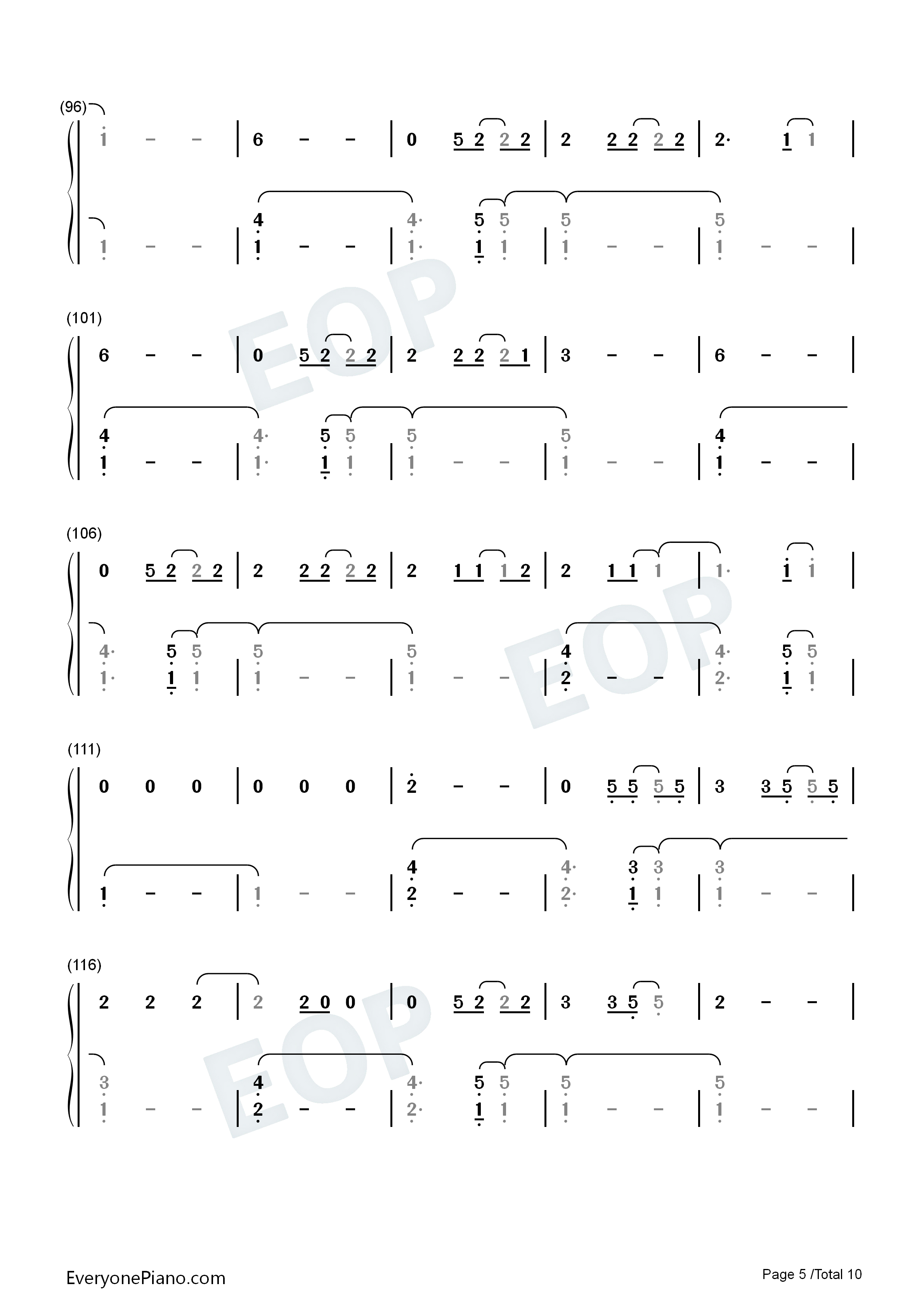 The_1钢琴简谱_Taylor_Swift演唱