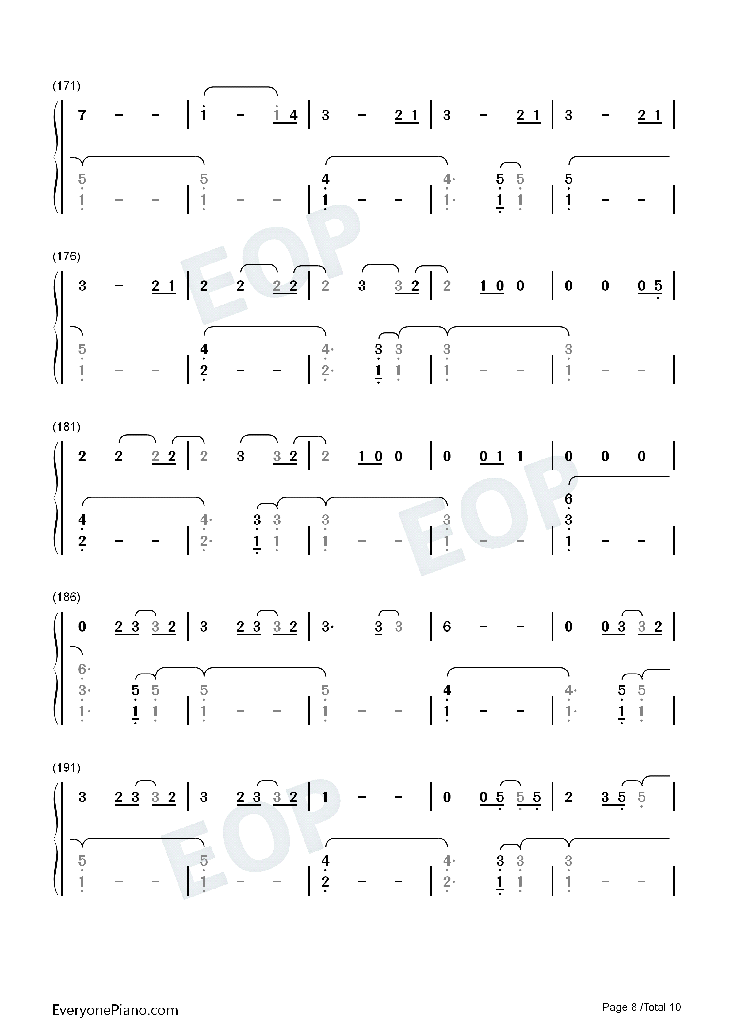 The_1钢琴简谱_Taylor_Swift演唱