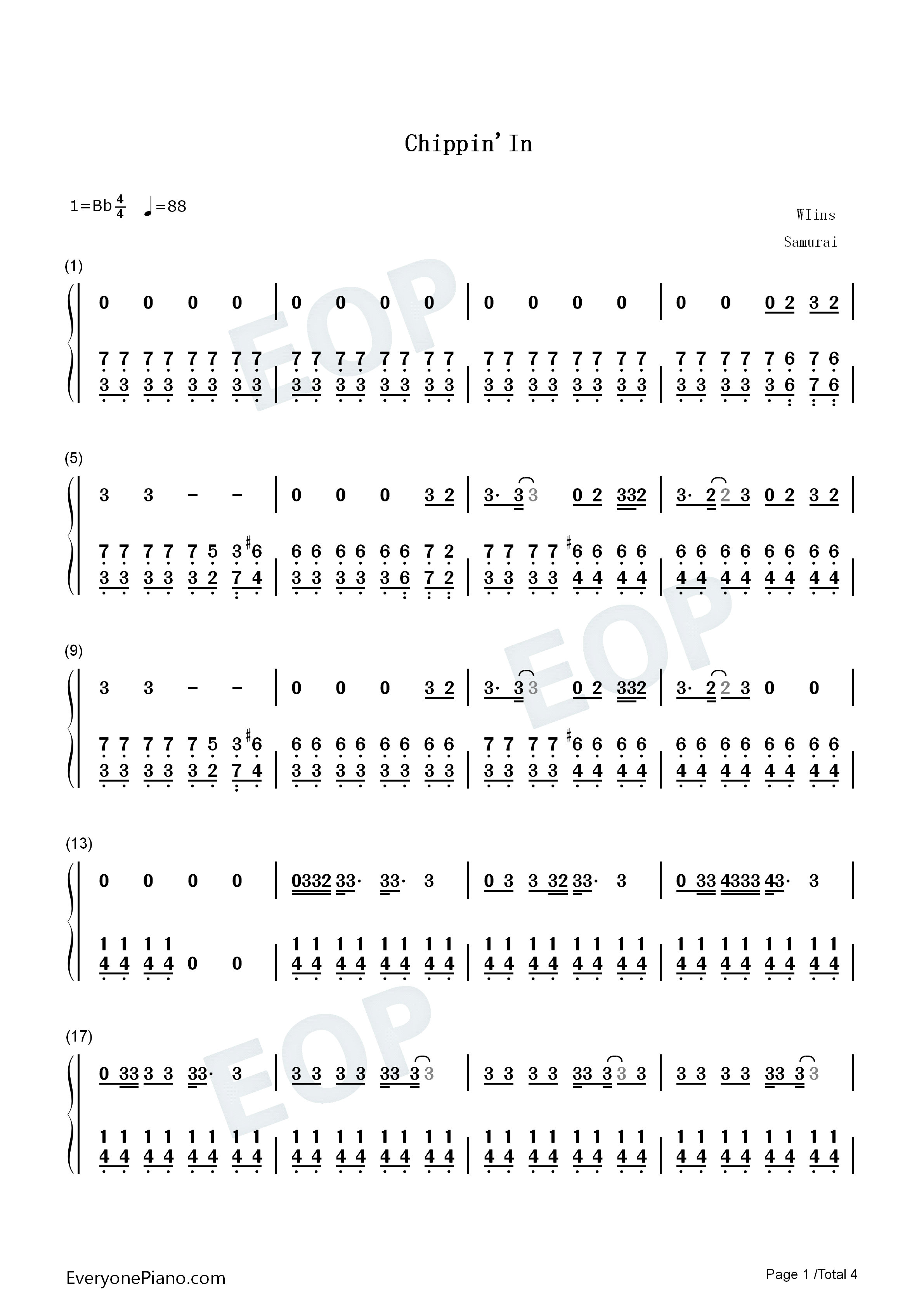 Chippin_In钢琴简谱_Refused演唱