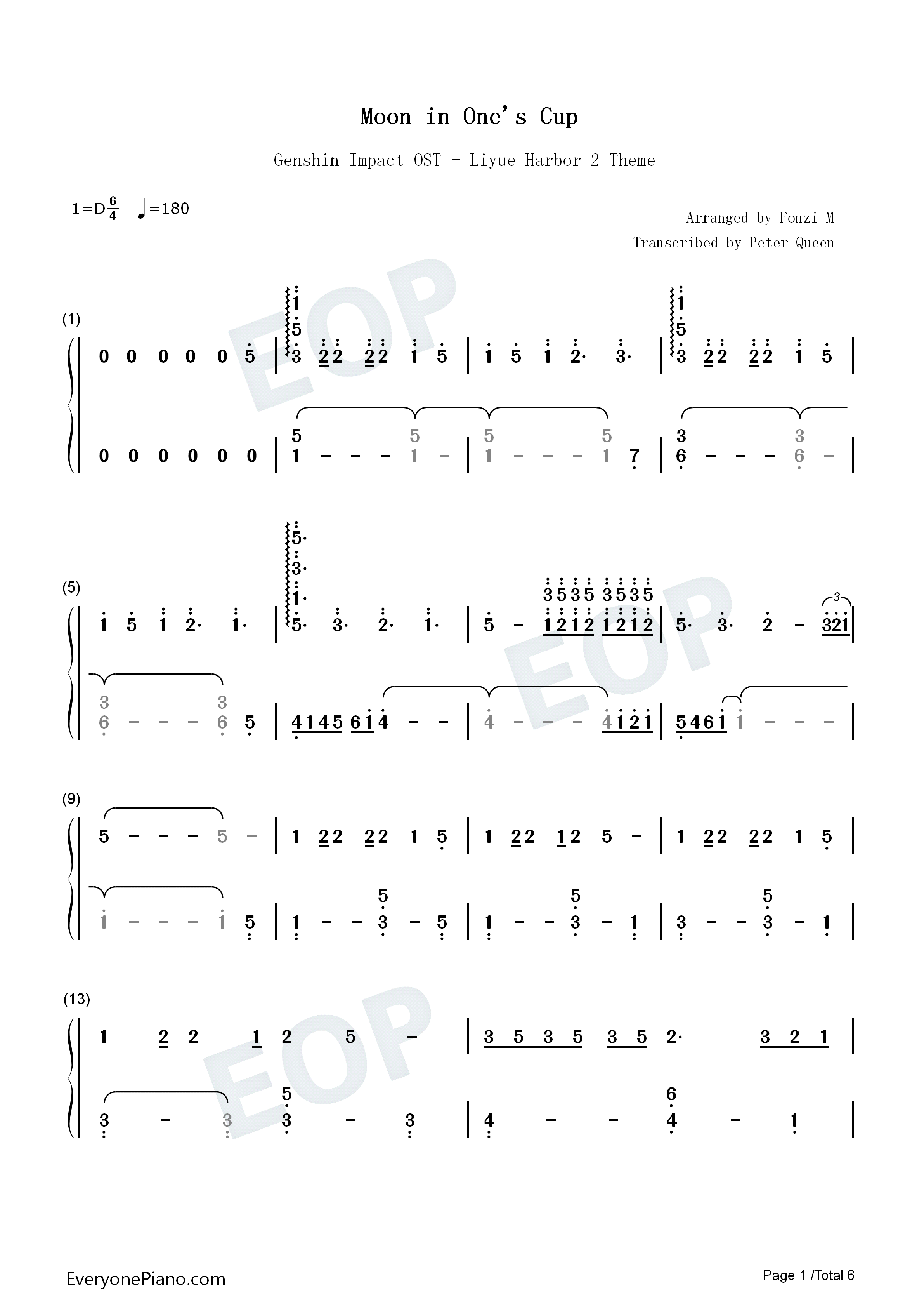 Moon_in_Ones_Cup钢琴简谱_陈致逸演唱