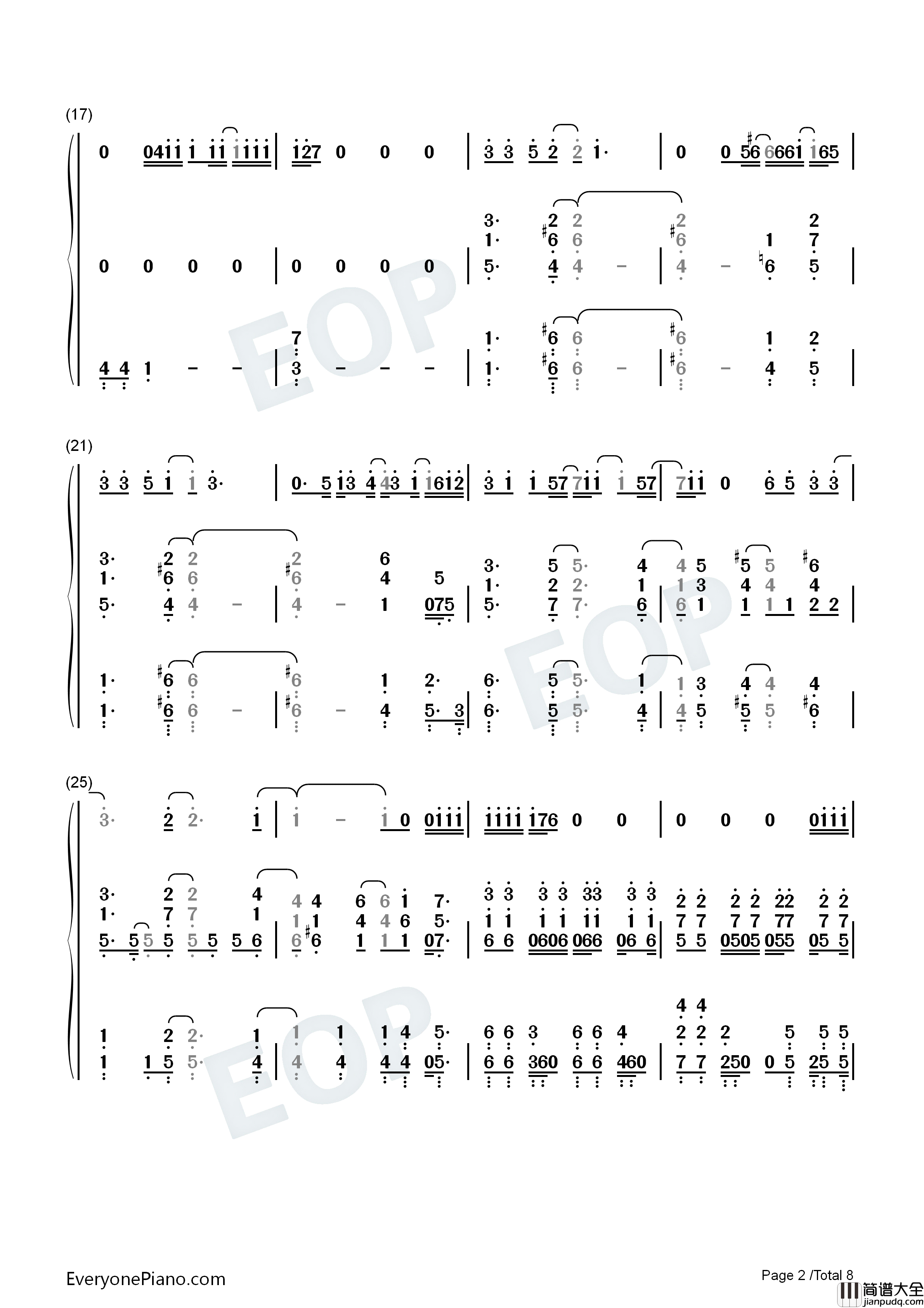 One_Last_Time钢琴简谱_Christopher_Jackson演唱