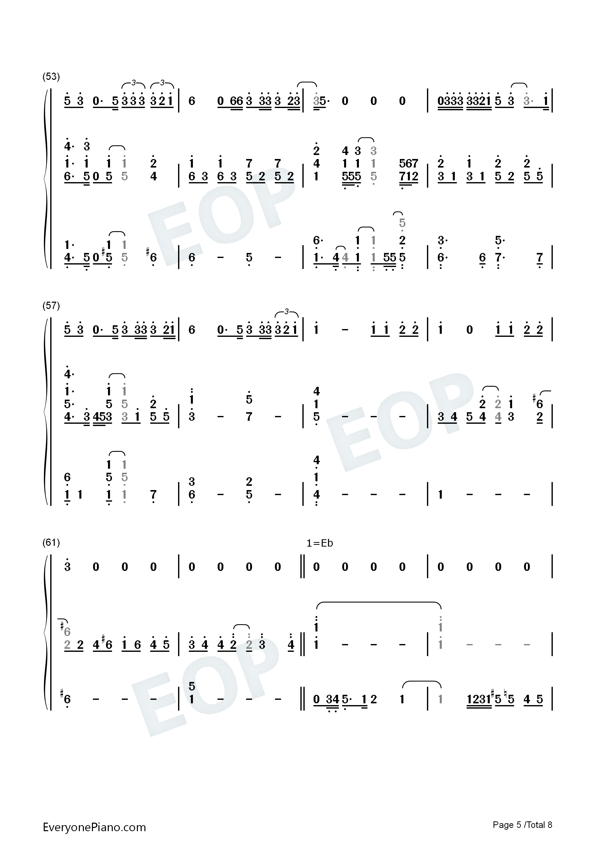 One_Last_Time钢琴简谱_Christopher_Jackson演唱