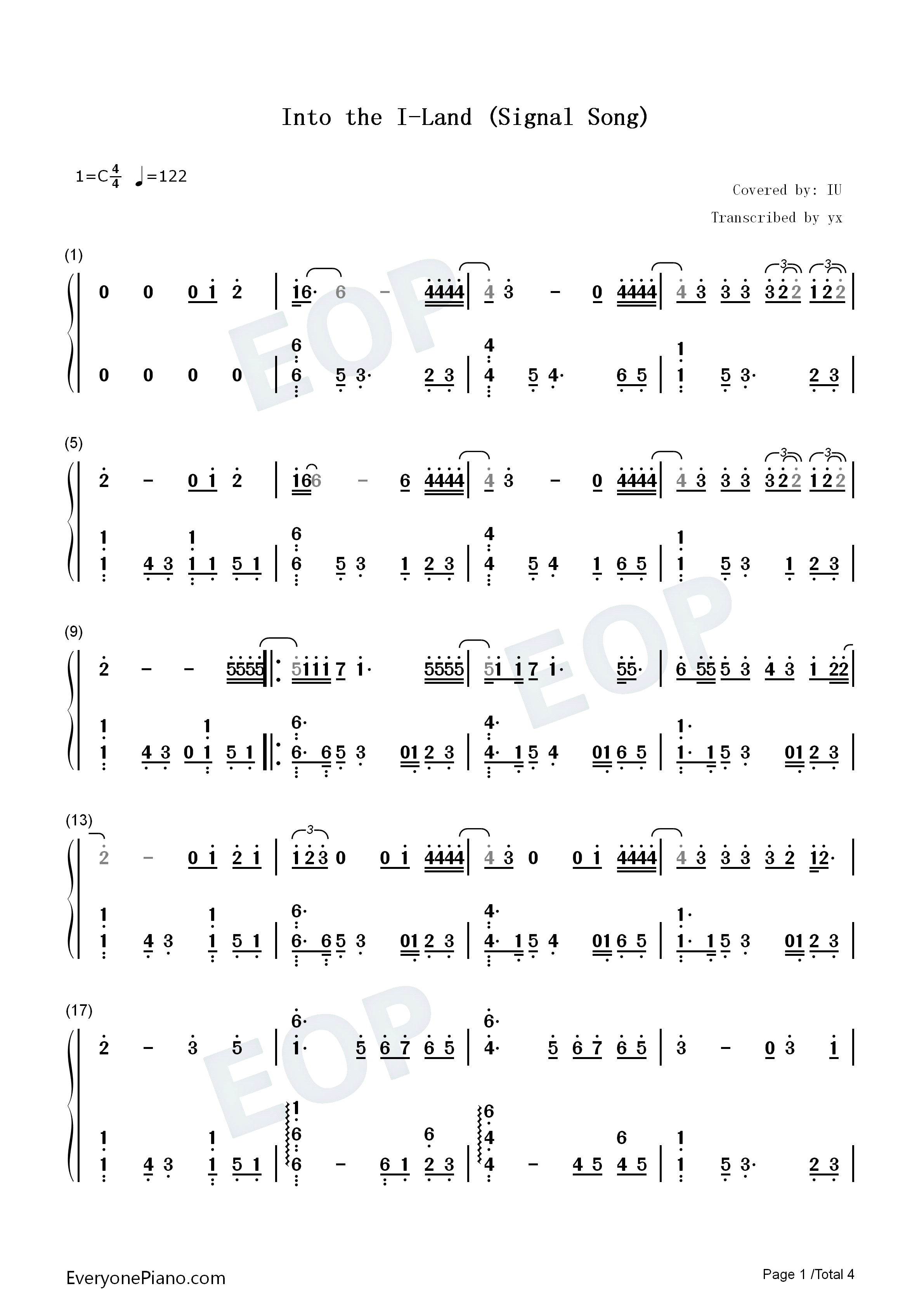 Into_the_I钢琴简谱_IU演唱